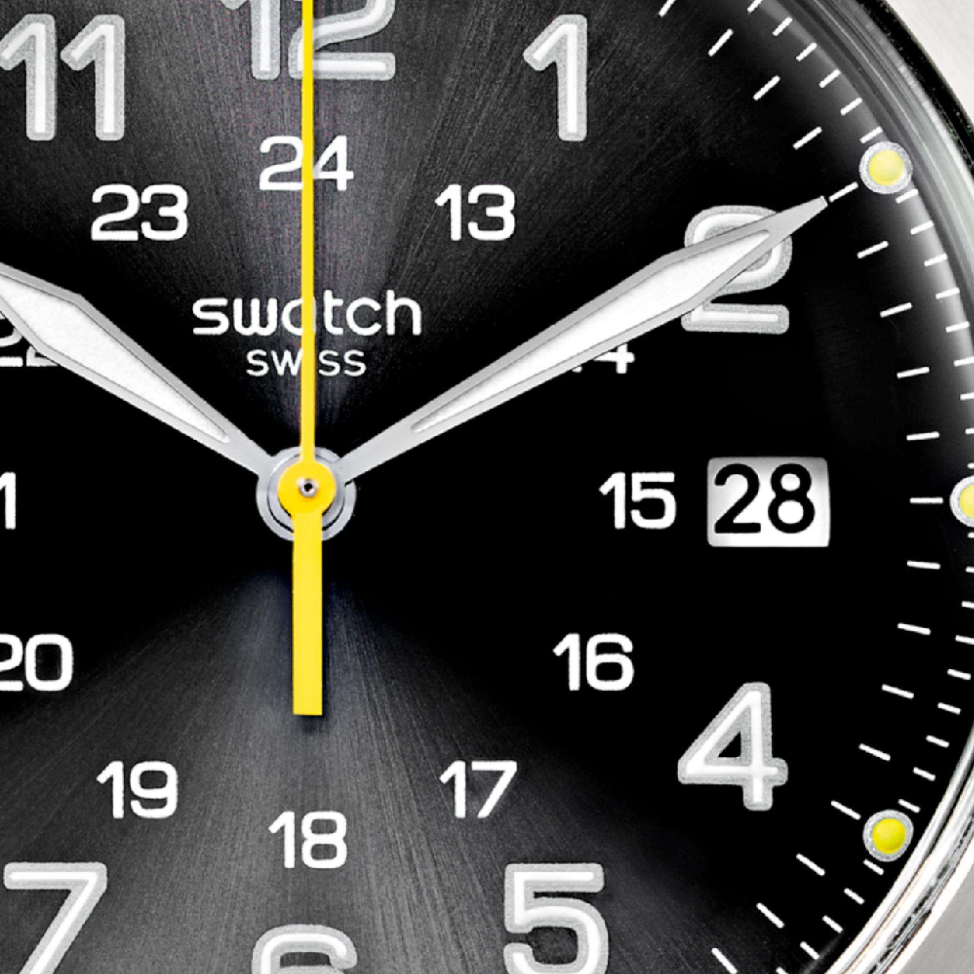 Swatch Irony Big Classic 'Happy Joe Lime Again' Quartz Black Dial Watch YWS439GC