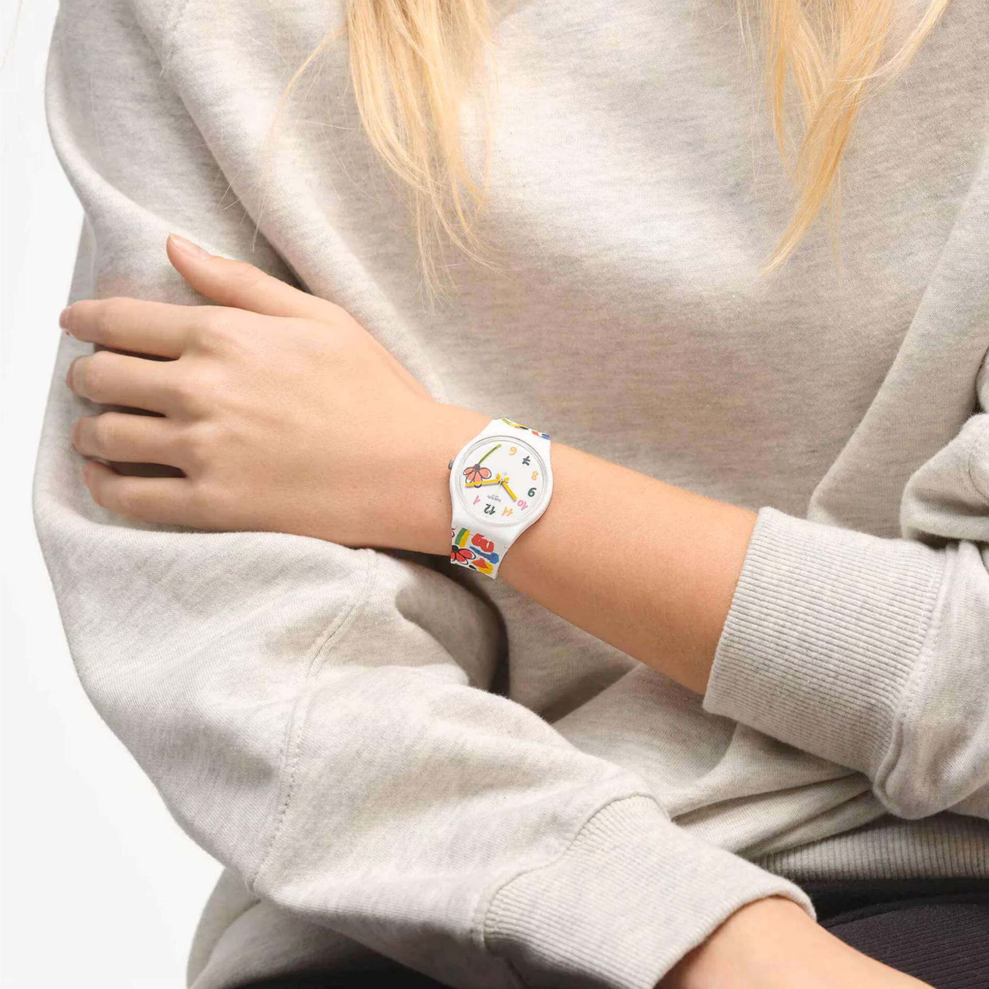Swatch The March Collection FLOWERZ Quartz Watch SO28W108