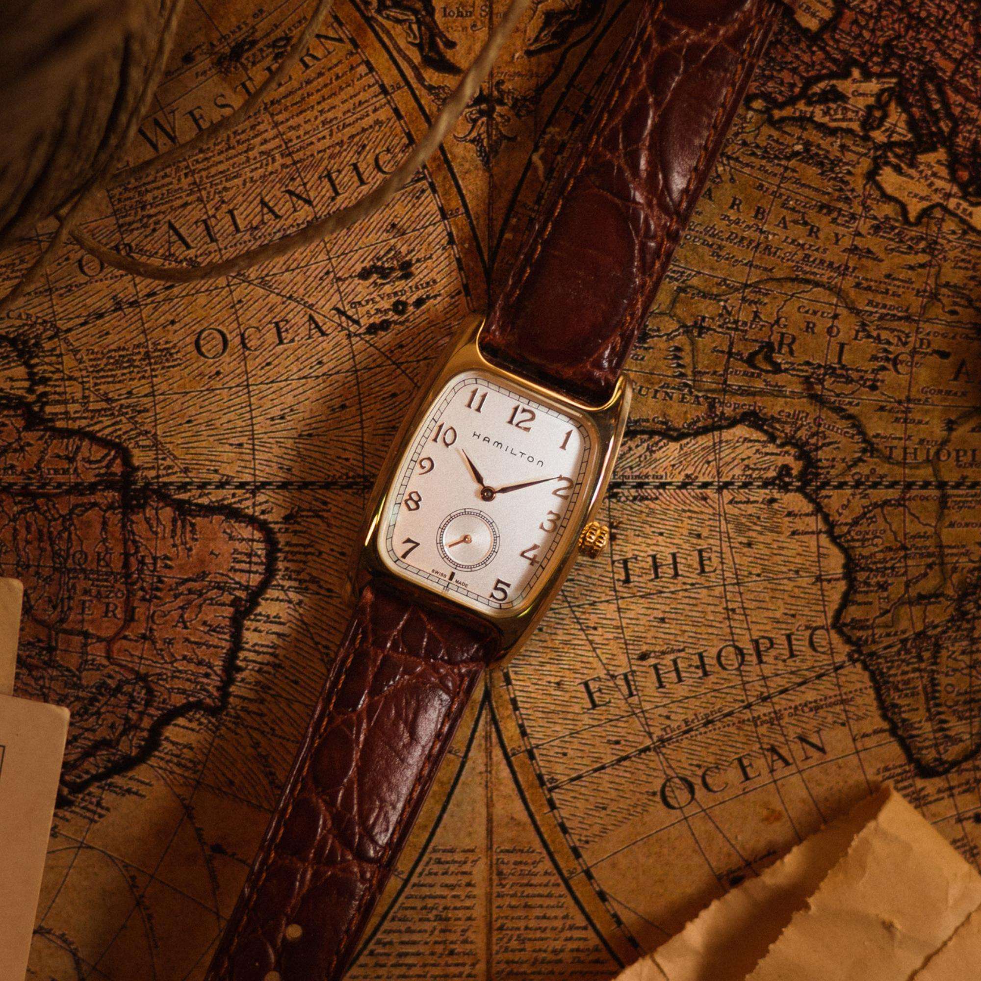 Hamilton American Classic 27mm Indiana Jones Boulton Weißes Zifferblatt Leder Herren Quarz Uhr H13431553