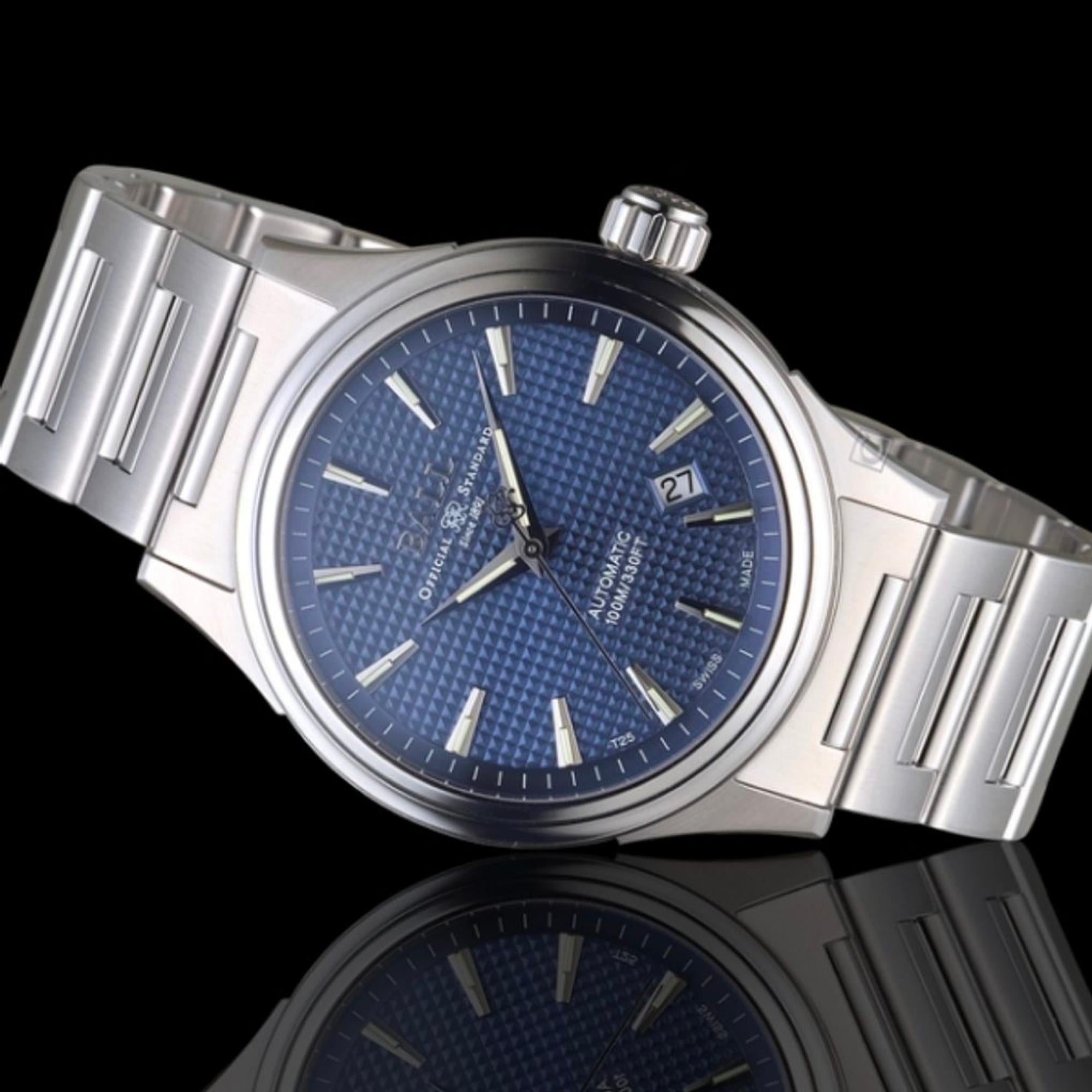 BALL Fireman Victory Automatik Schwarzes Zifferblatt Silber Edelstahl Armband Herren Uhr NM2098C-S5J-BE