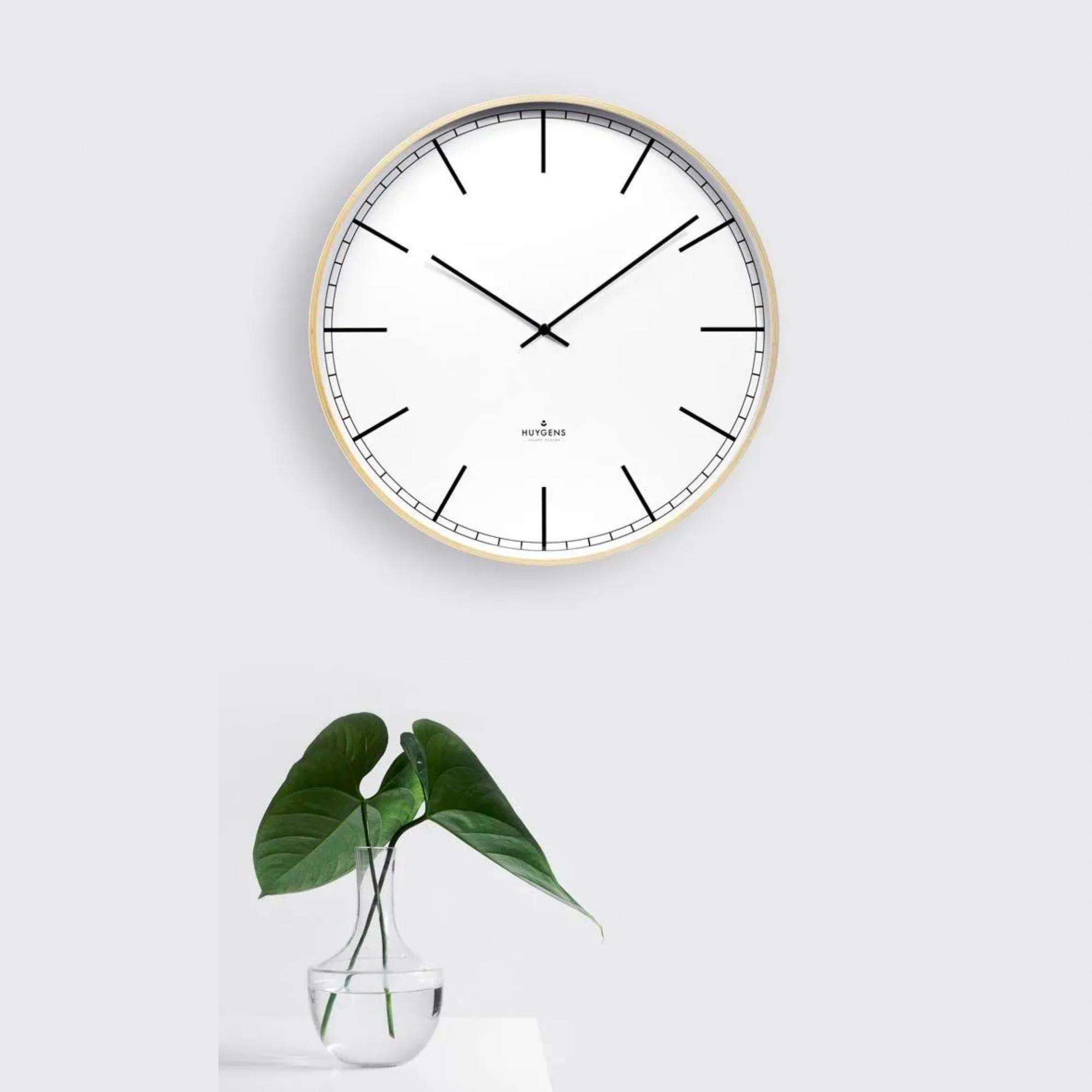 Huygens Wood Index Wall Clock 35cm HU17002