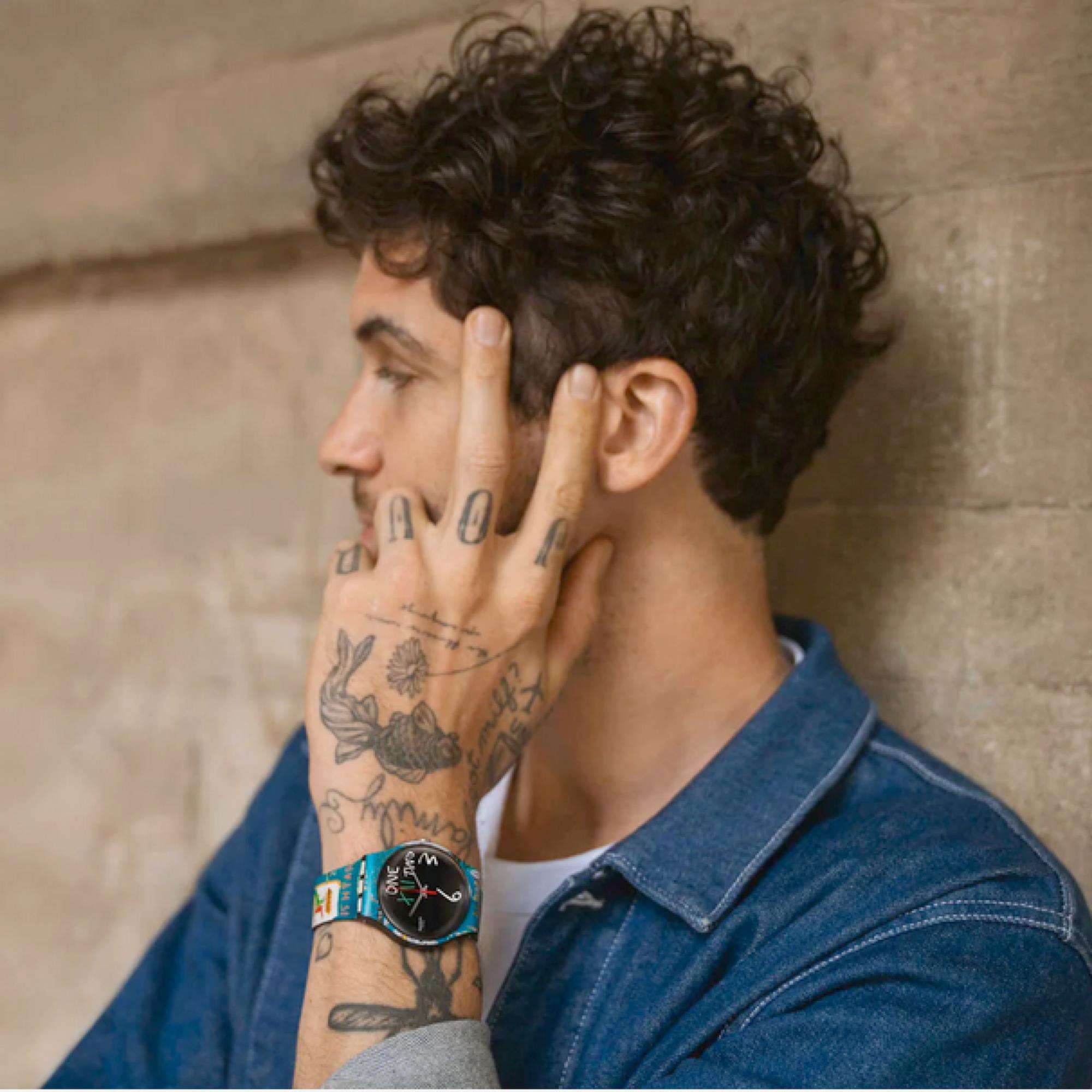 Swatch Art Journey 'Ishtar By Jean-Michel Basquiat' Quartz Watch SUOZ356