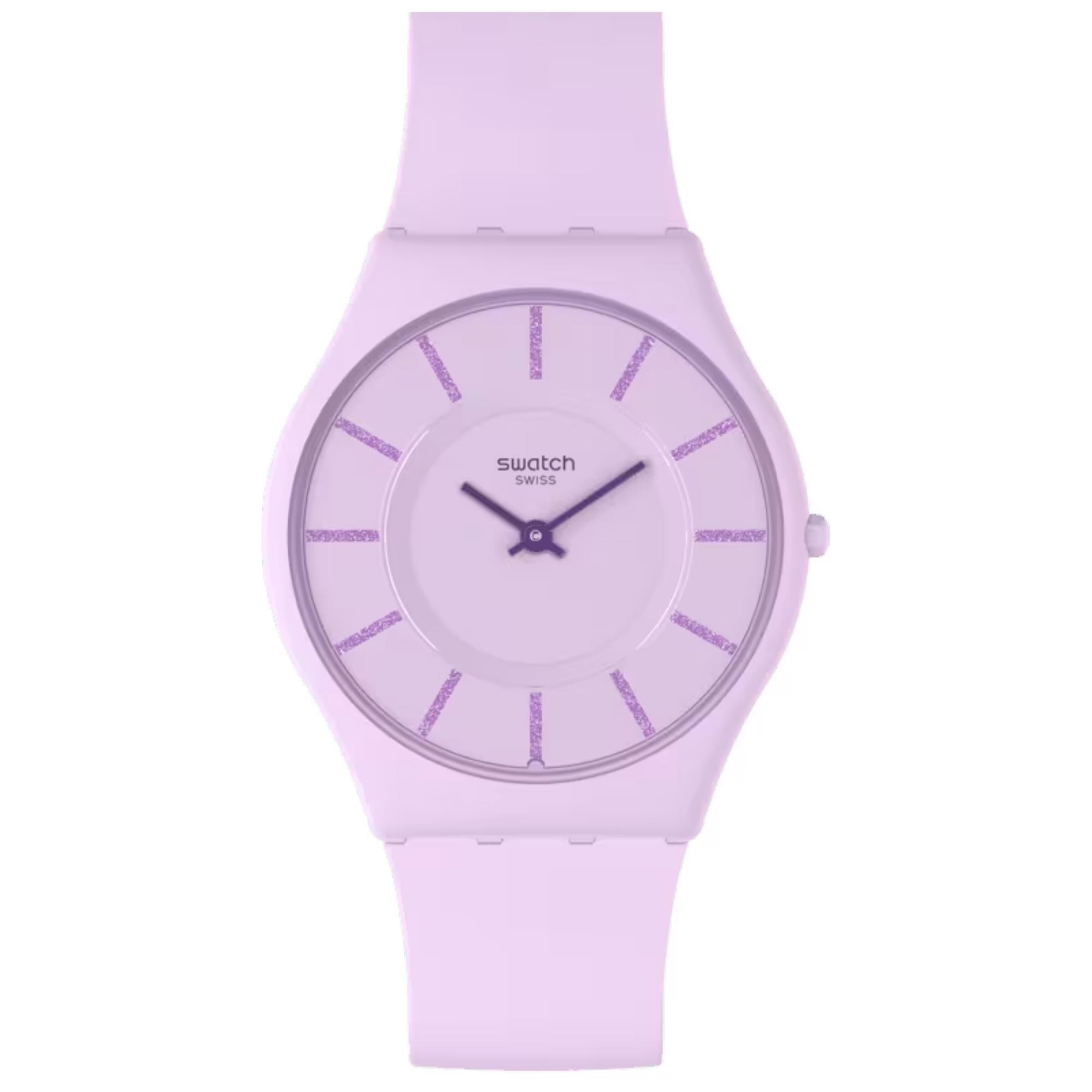 Swatch LA LA LILA Quarz Violette Damen Uhr SS08V107
