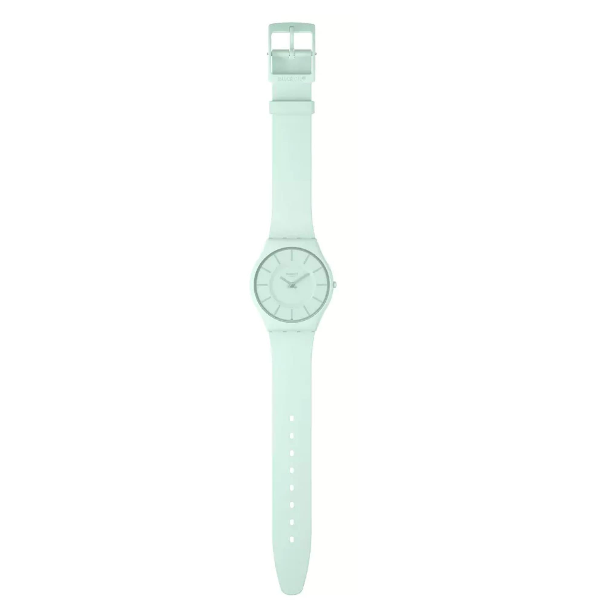 Swatch Türkis Leicht Quarz Limettengrünes Armbanduhr SS08G107
