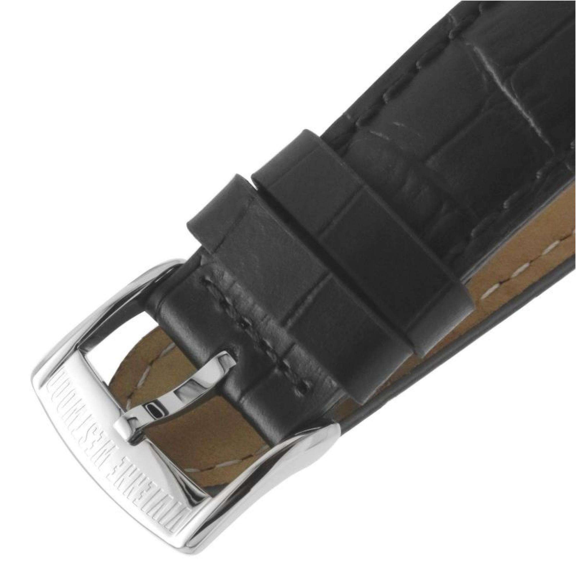 Vivienne Westwood Sydenham Herren Quarz Uhr Schwarzes Zifferblatt Schwarzes Lederarmband VV251BKBK