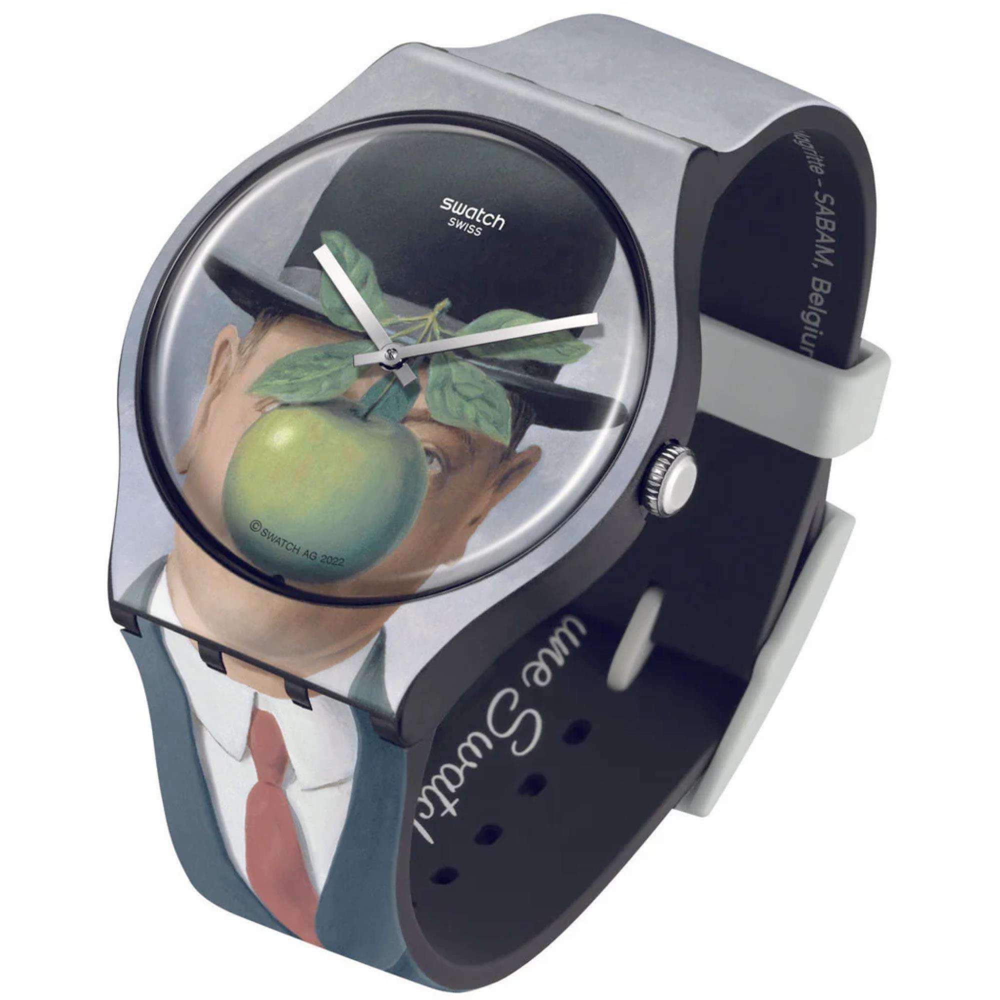 Swatch DER SOHN DES MENSCHEN von Rene Magritte Swatch Art Journey 2023 Uhr SUOZ350