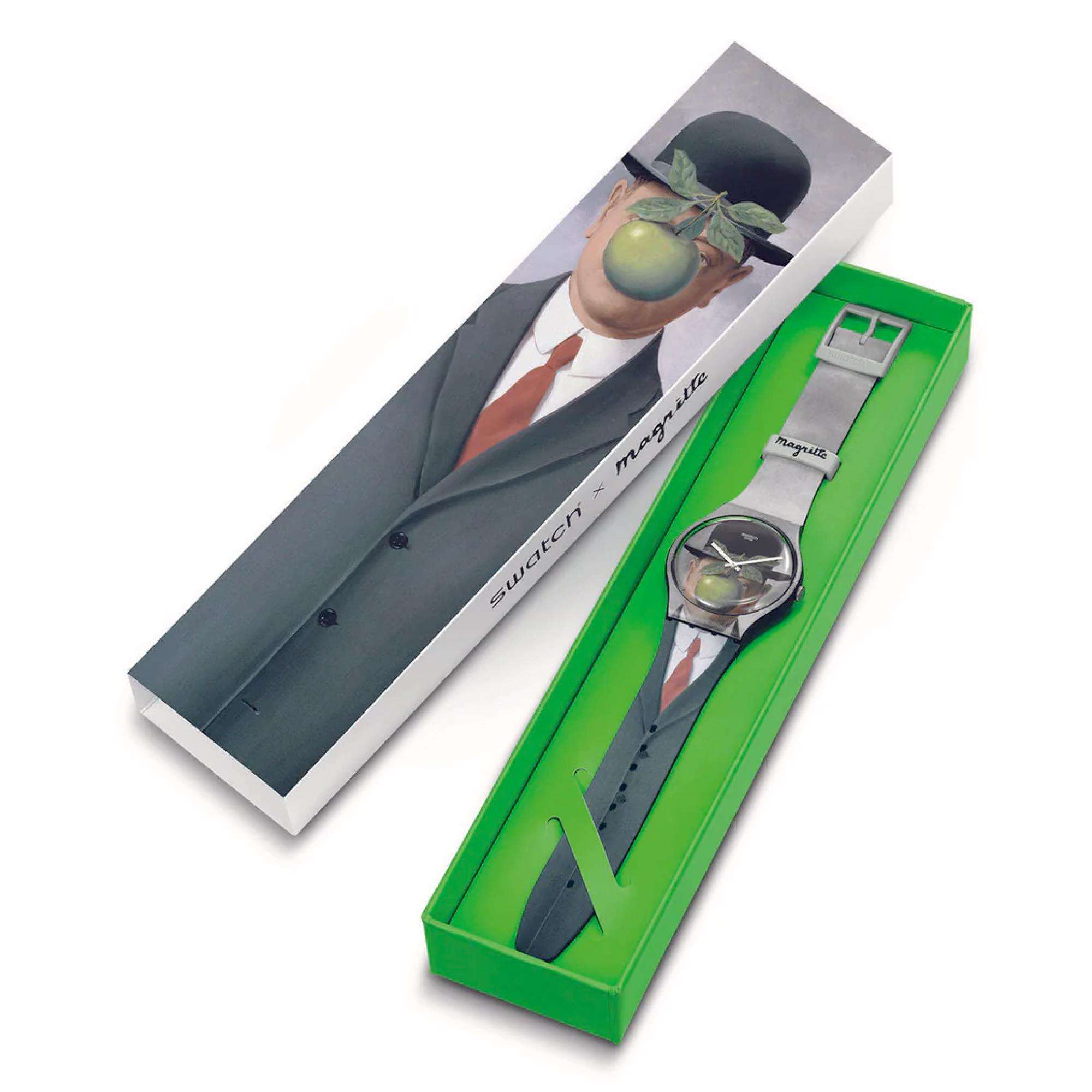 Swatch DER SOHN DES MENSCHEN von Rene Magritte Swatch Art Journey 2023 Uhr SUOZ350