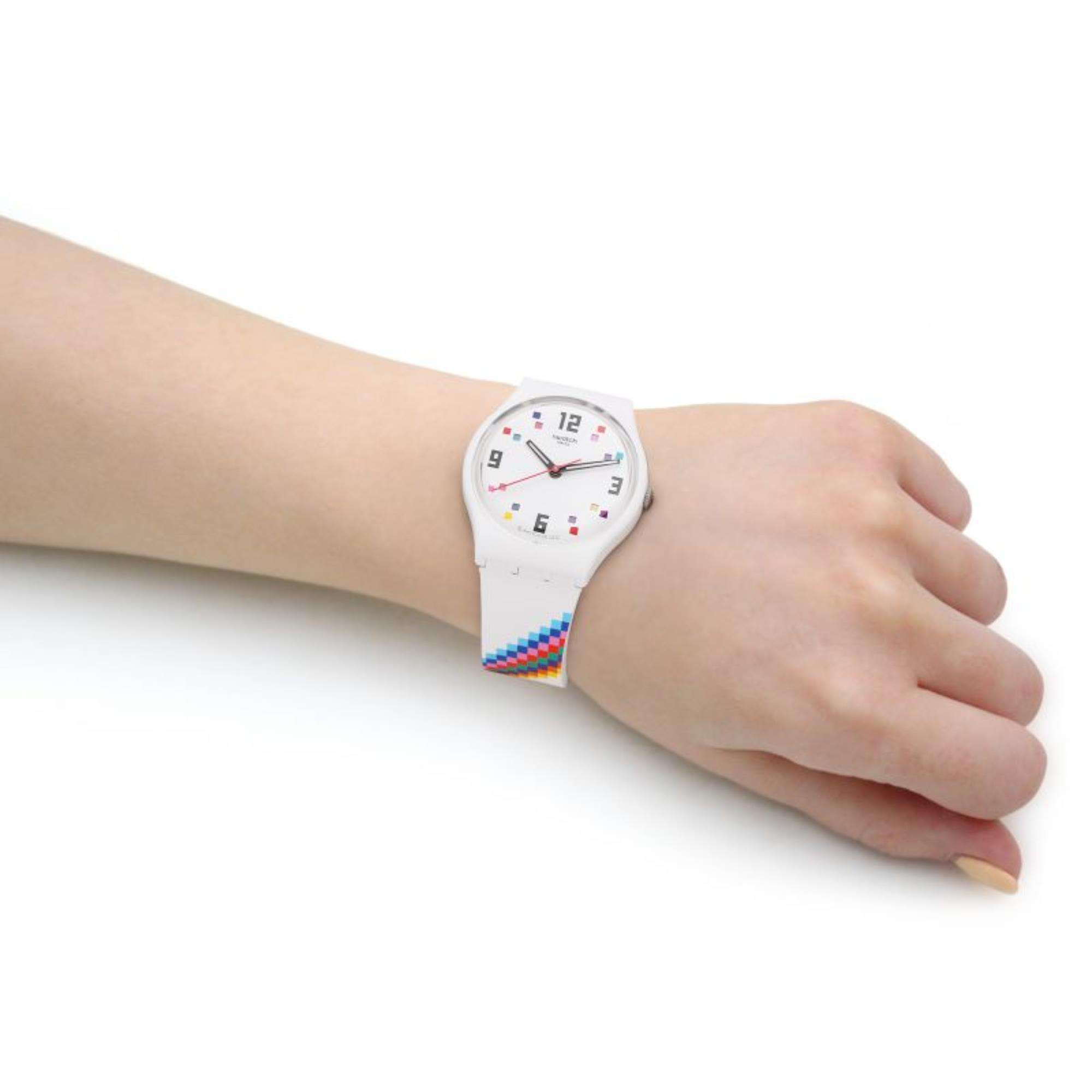 Swatch MERRY-GO-ROUND SQUARES Original Gent Watch SO28W700