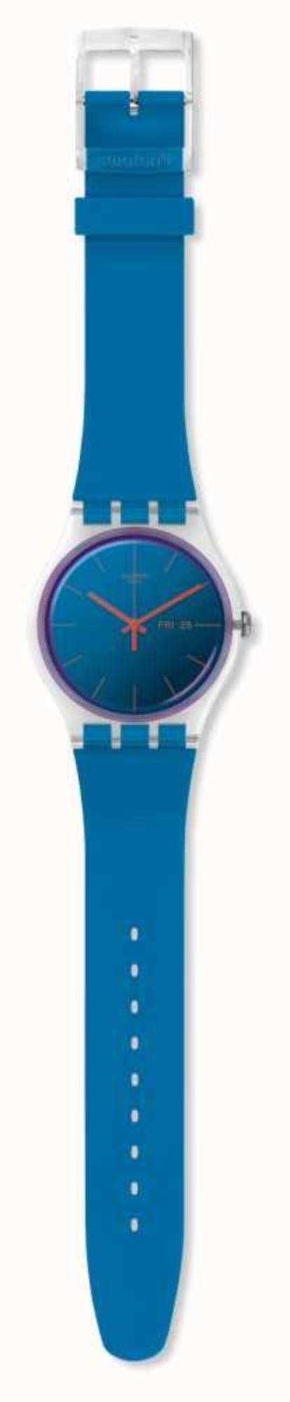 Swatch POLABLUE Neue Gent Blaue Zifferblatt Uhr SO29K702-S14