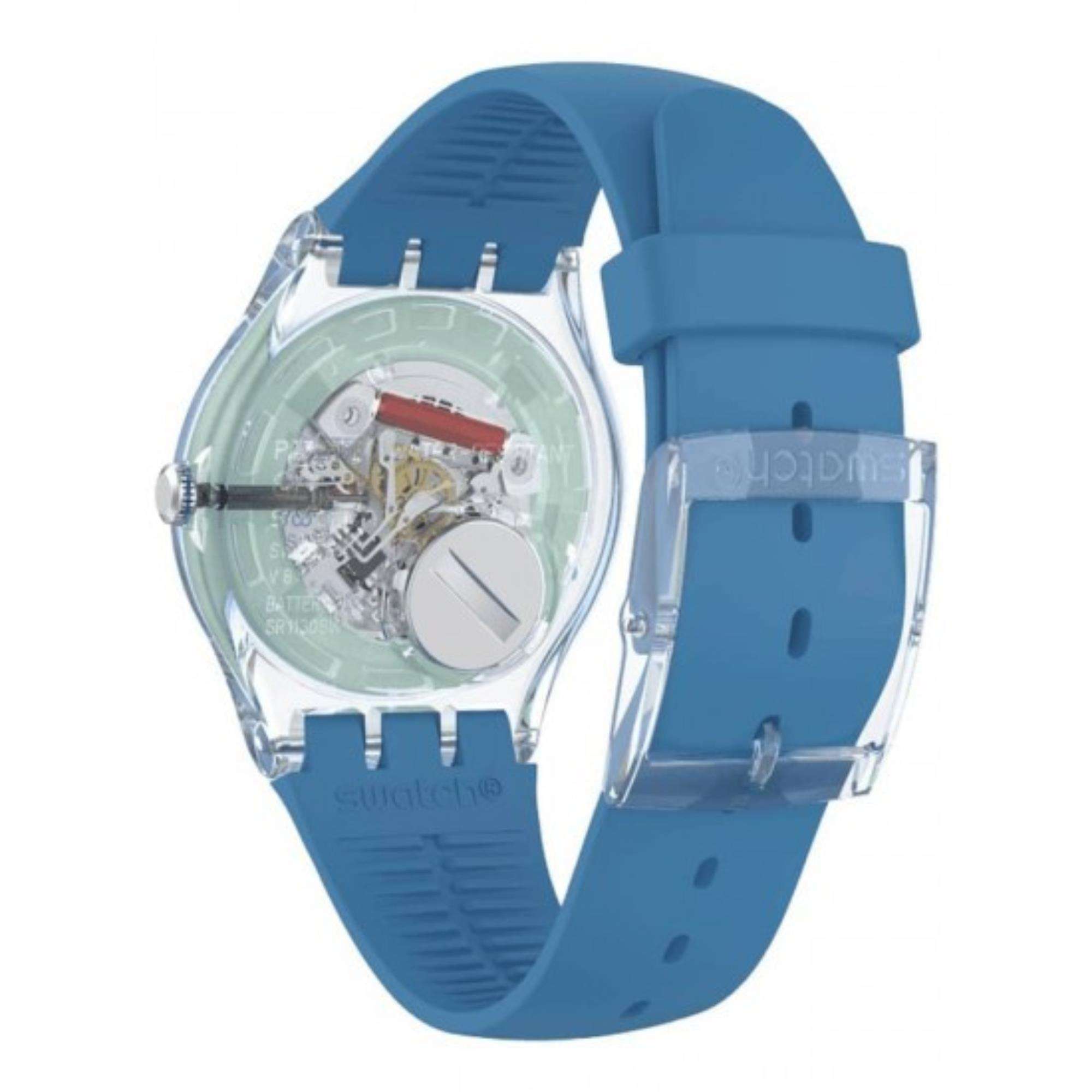 Swatch POLABLUE Neue Gent Blaue Zifferblatt Uhr SO29K702-S14