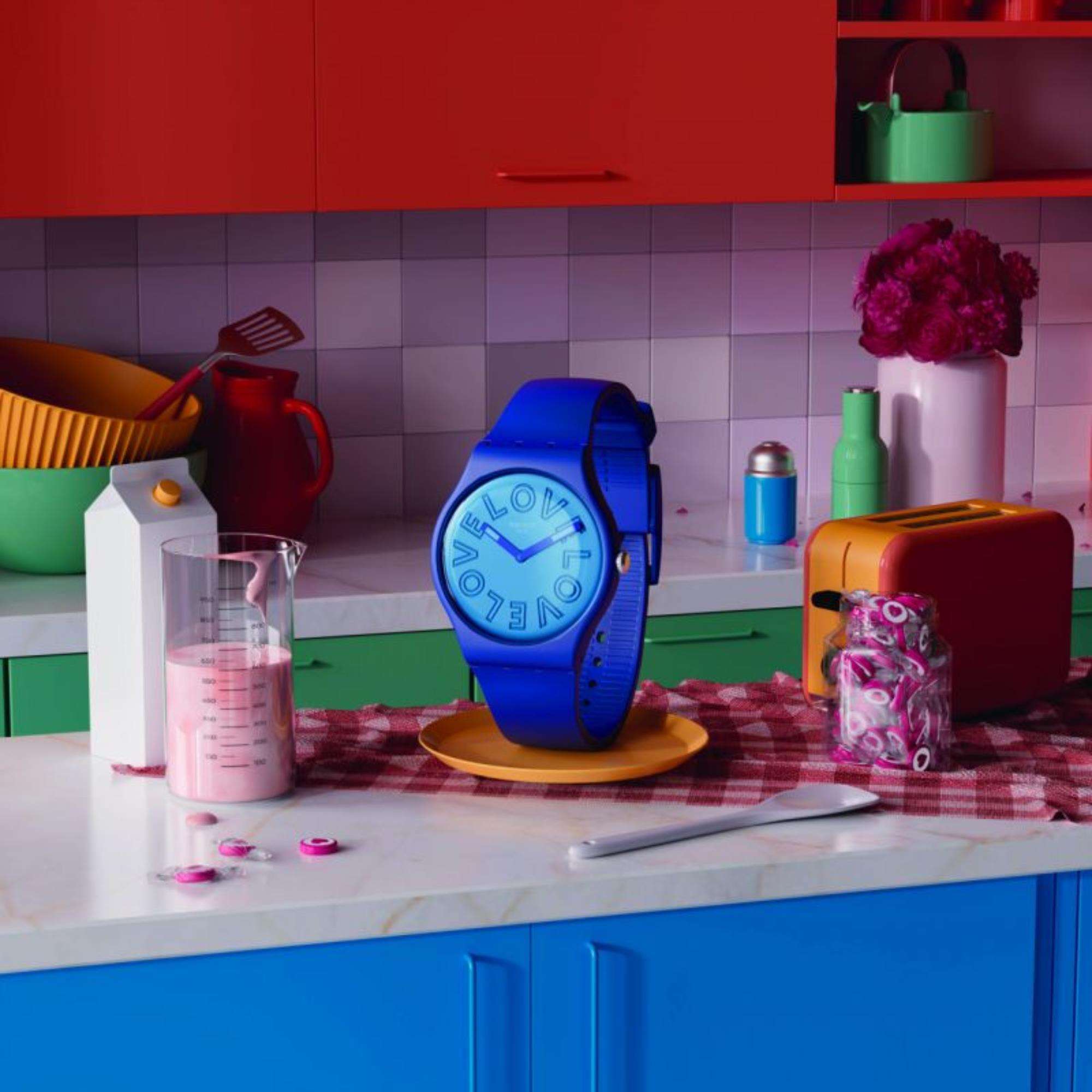 Swatch LOVE TO GO AROUND Neue Gent Uhr SO29N107