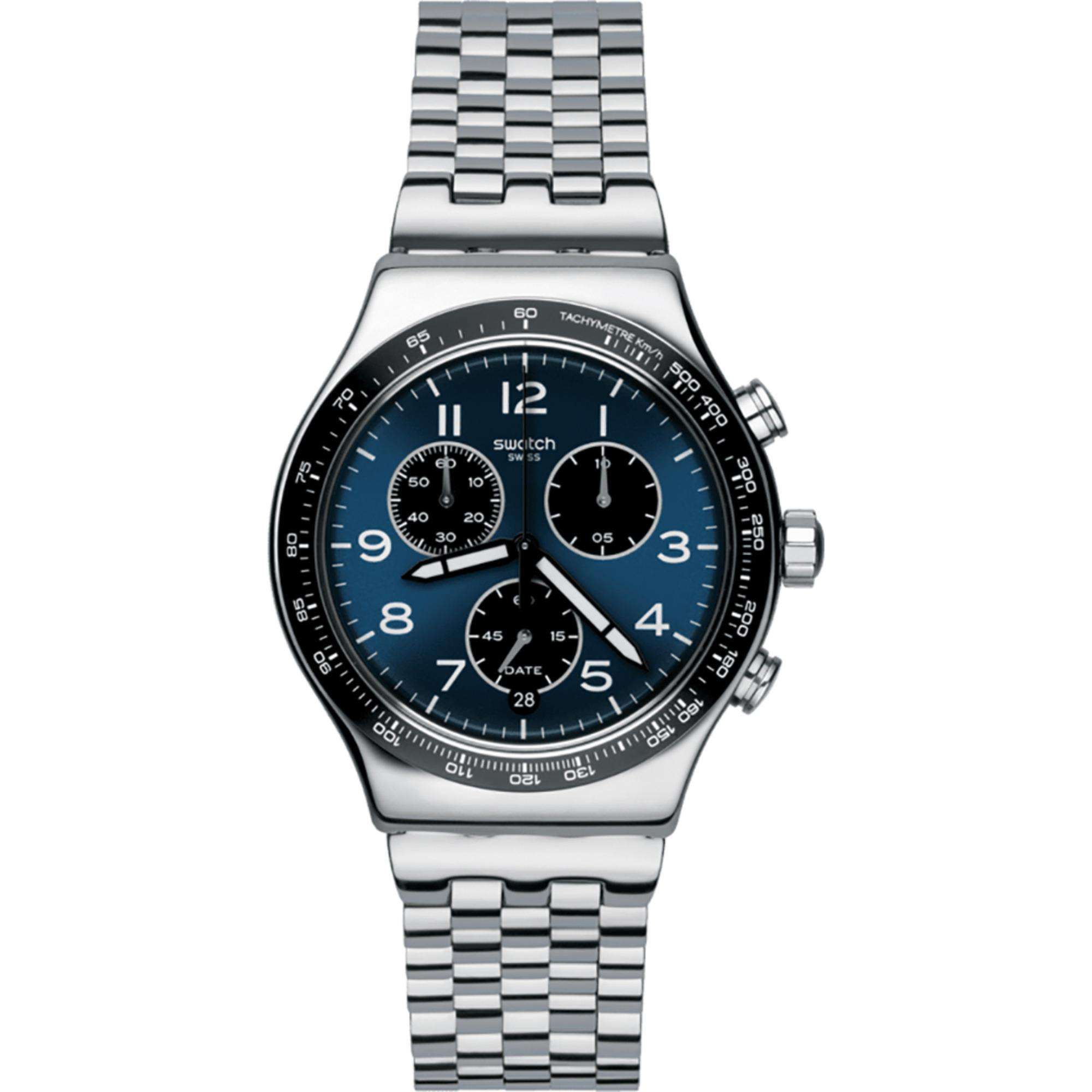 Swatch BOXENGASSE AGAIN Blue Dial Men's Watch YVS423GC