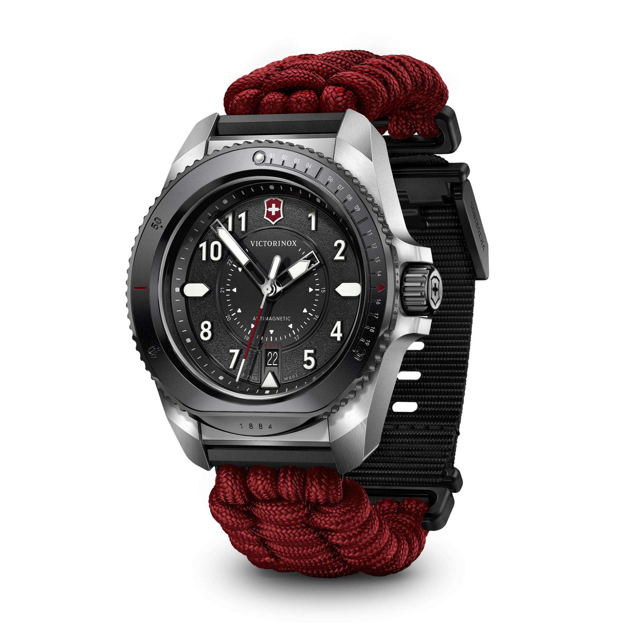 Victorinox Journey 1884 43mm Limited Edition Black Dial Paracord Mens Quartz Watch 242016.1