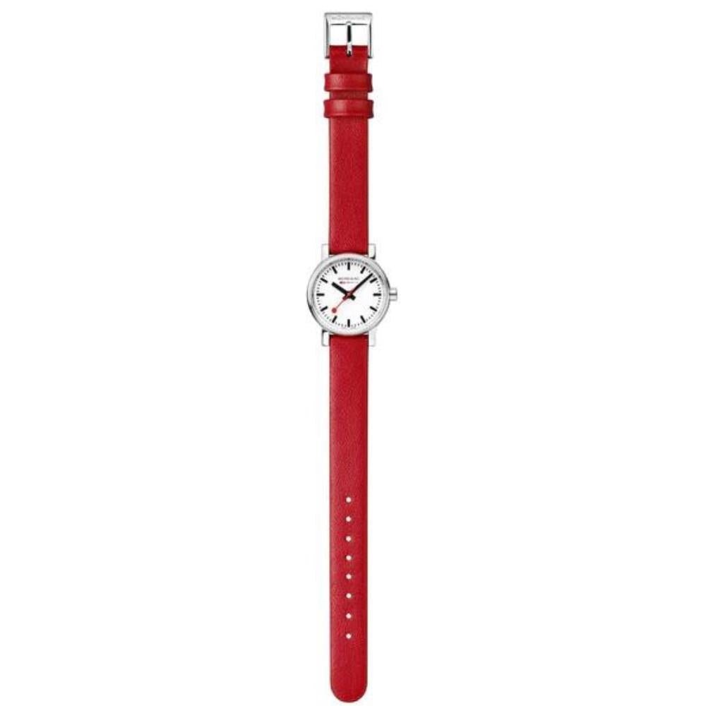 Mondaine Evo2 26mm White Dial Leather Ladies Quartz Watch MSE.26110.LCV