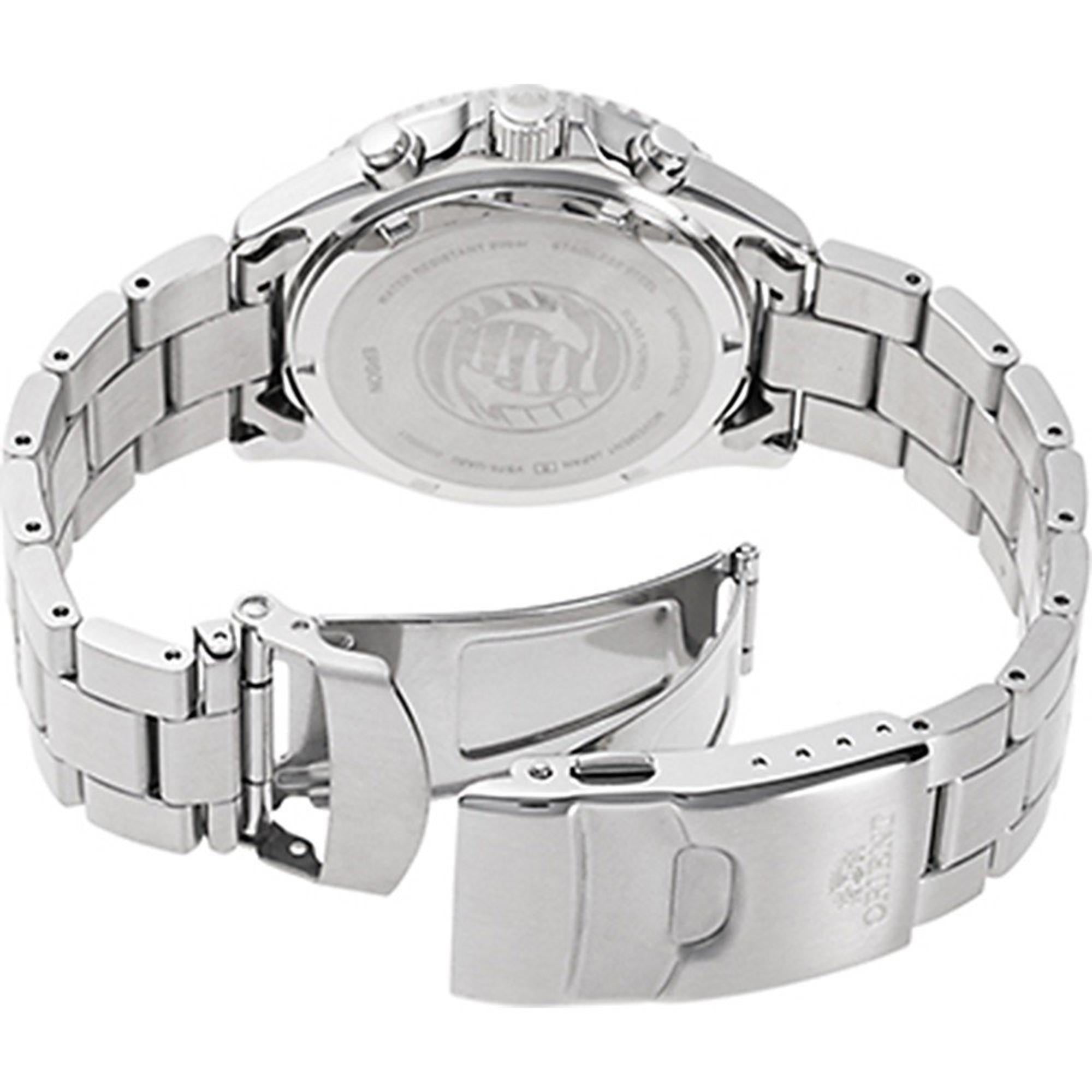 Orient Mako RA-TX0201L10B stainless steel bracelet and deployant clasp