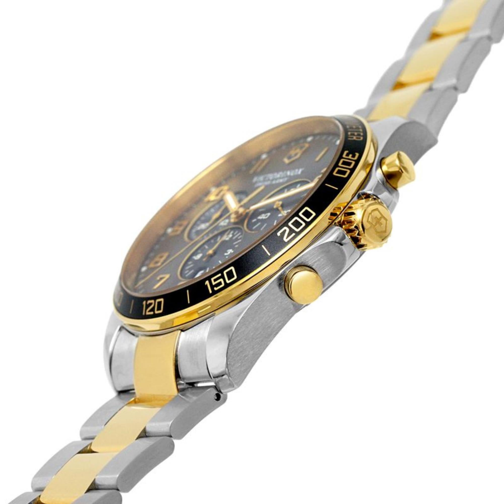 Victorinox FieldForce 42mm Chronograph Graues Zifferblatt Stahl Herren Quarz Uhr 241902