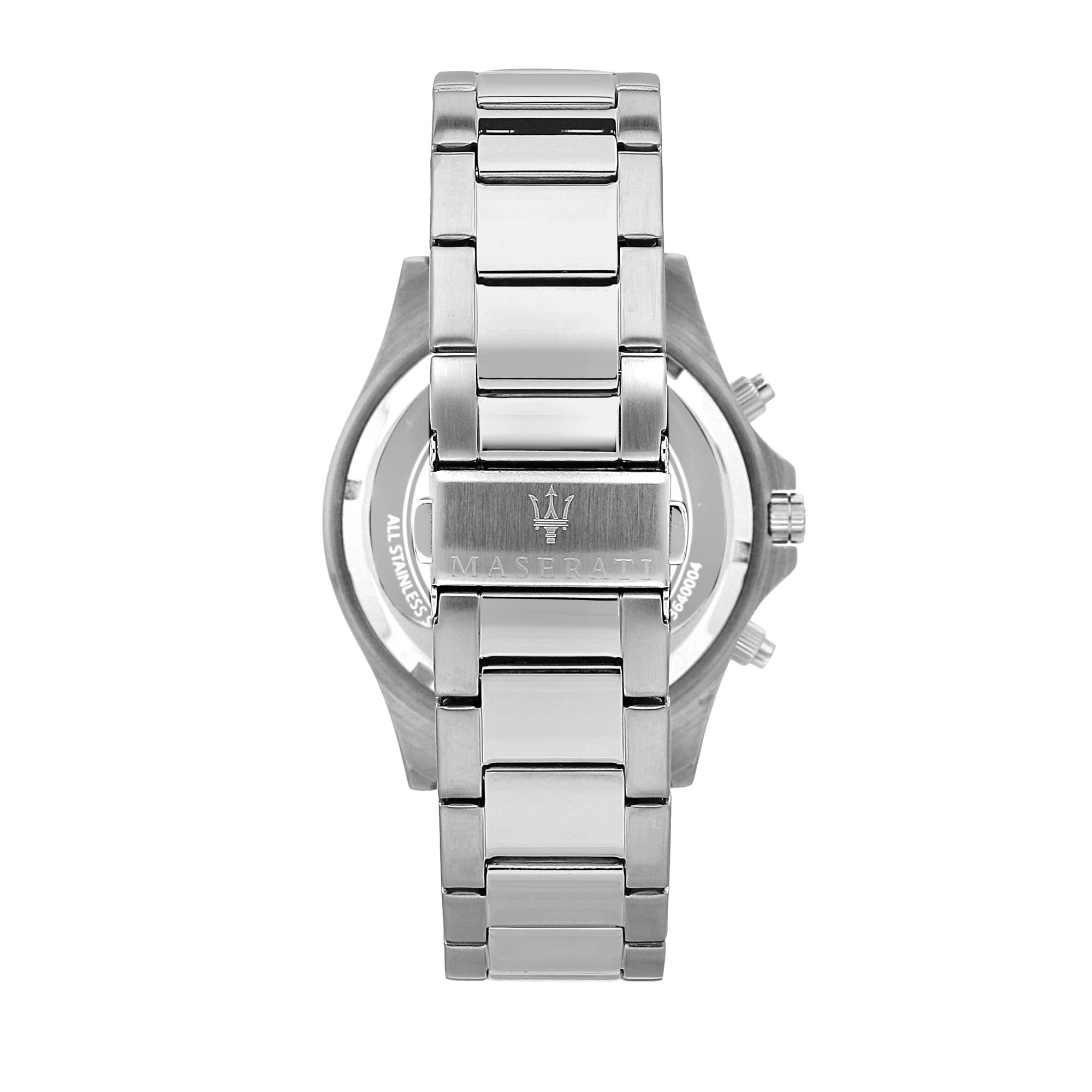 Maserati Sfidia Quartz Black Chronograph Dial Steel Bracelet Men's Watch R8873640015
