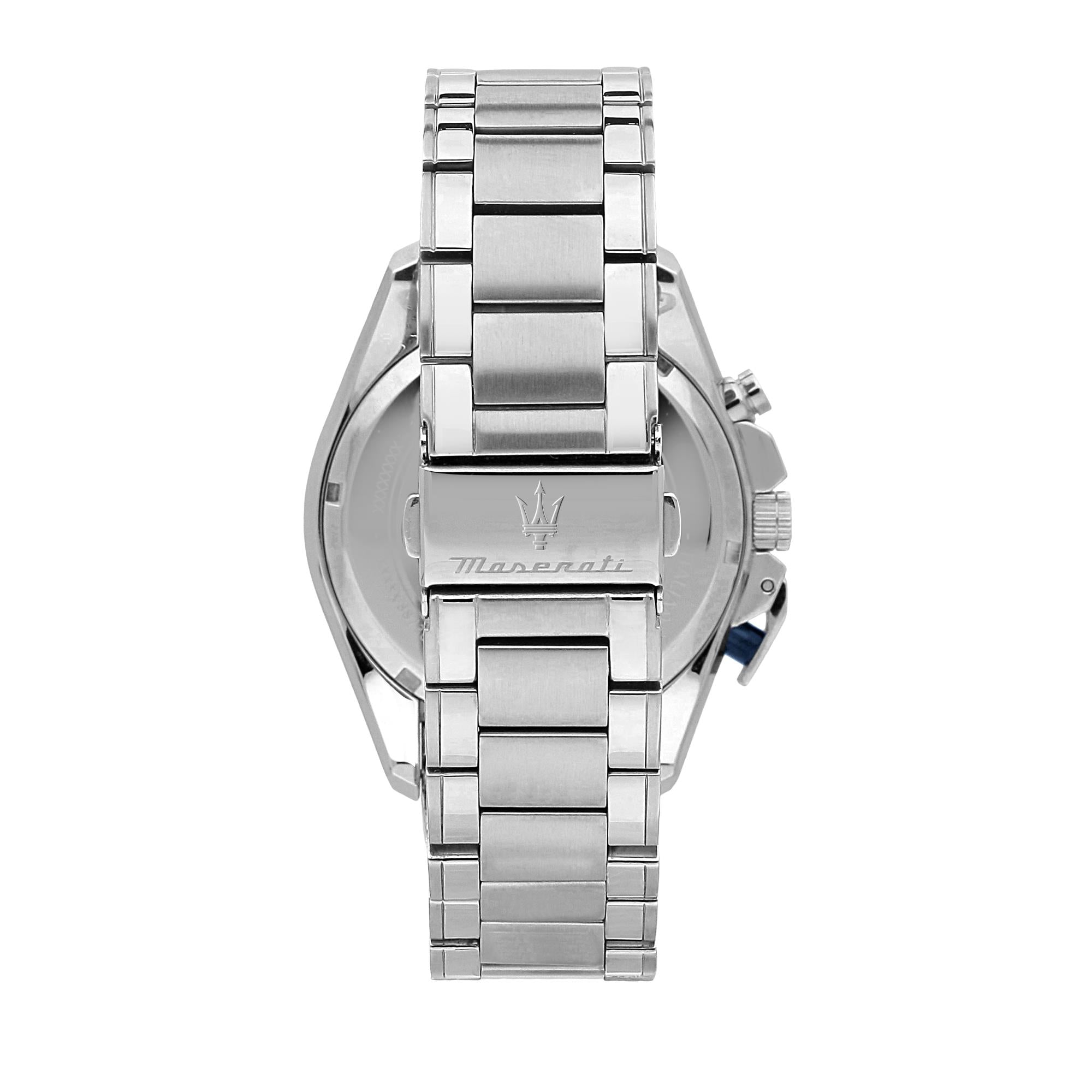 Maserati Traguardo Quarz Blau Chronograph Zifferblatt Stahlarmband Herren Uhr R8873612043