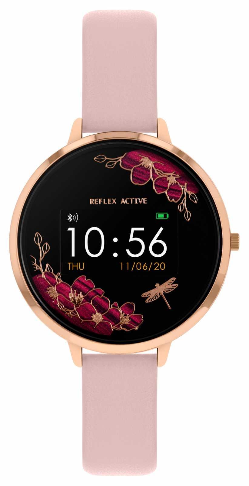 Reflex Active Series 3 Quarz Digitalzifferblatt Pink Kunstlederarmband Damen Smartwatch RA03-2038