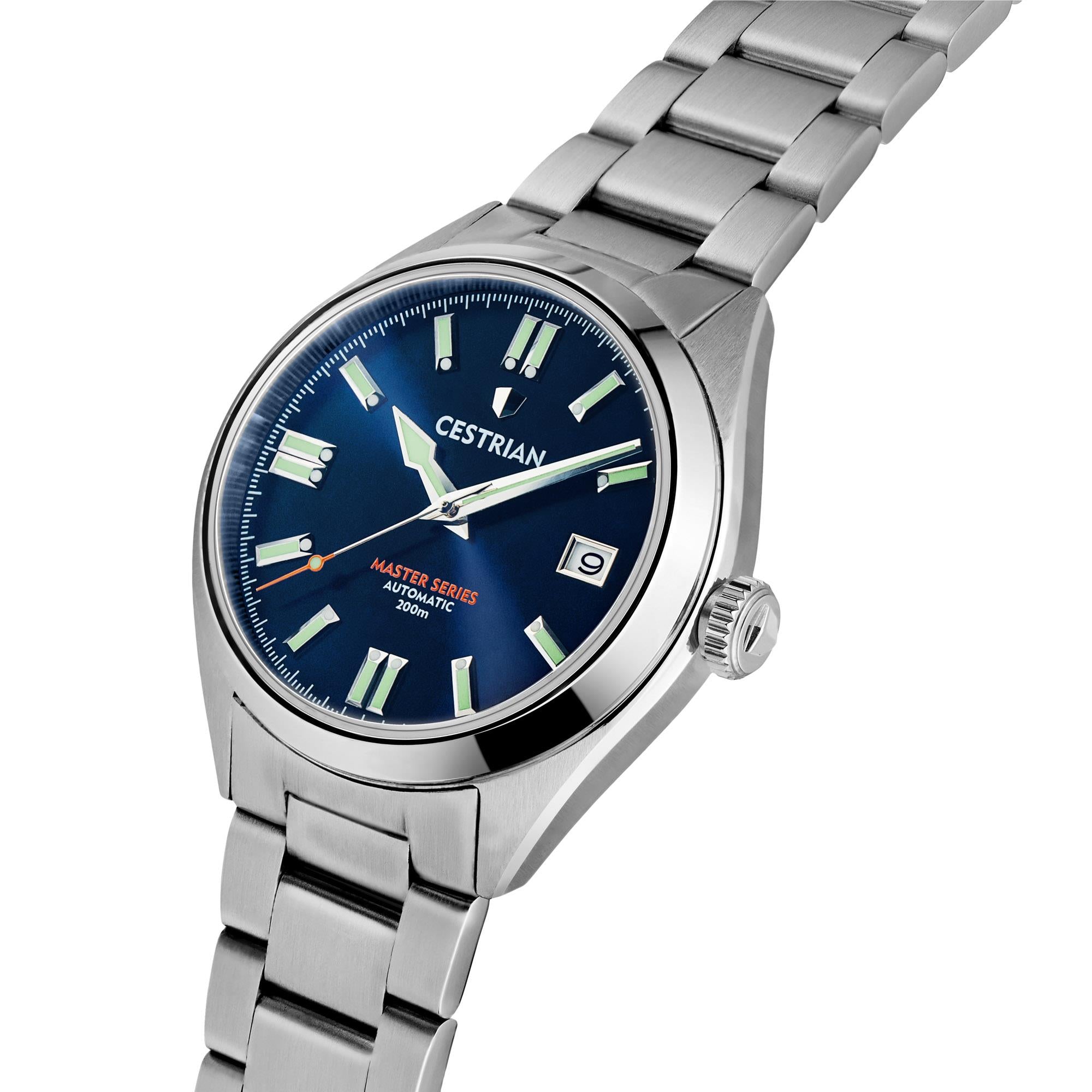 Cestrian Master Series V2 Blue Dial Steel Bracelet Automatic Men's Watch CM211B0660