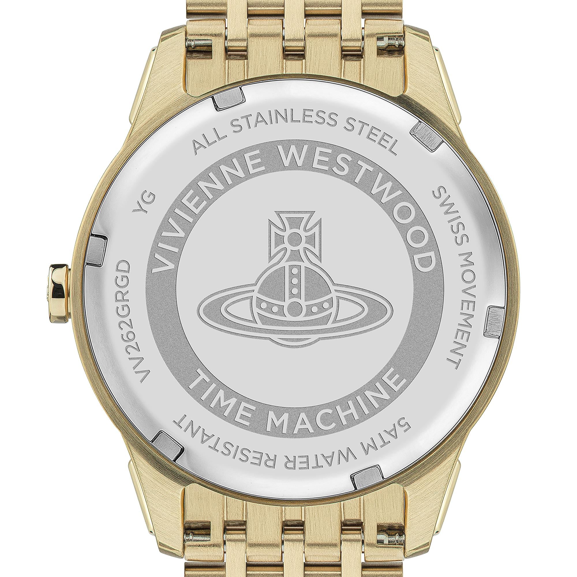 Vivienne Westwood East End Quarz Grünes Zifferblatt Gold PVD Edelstahlarmband Damen Uhr VV262GRGD