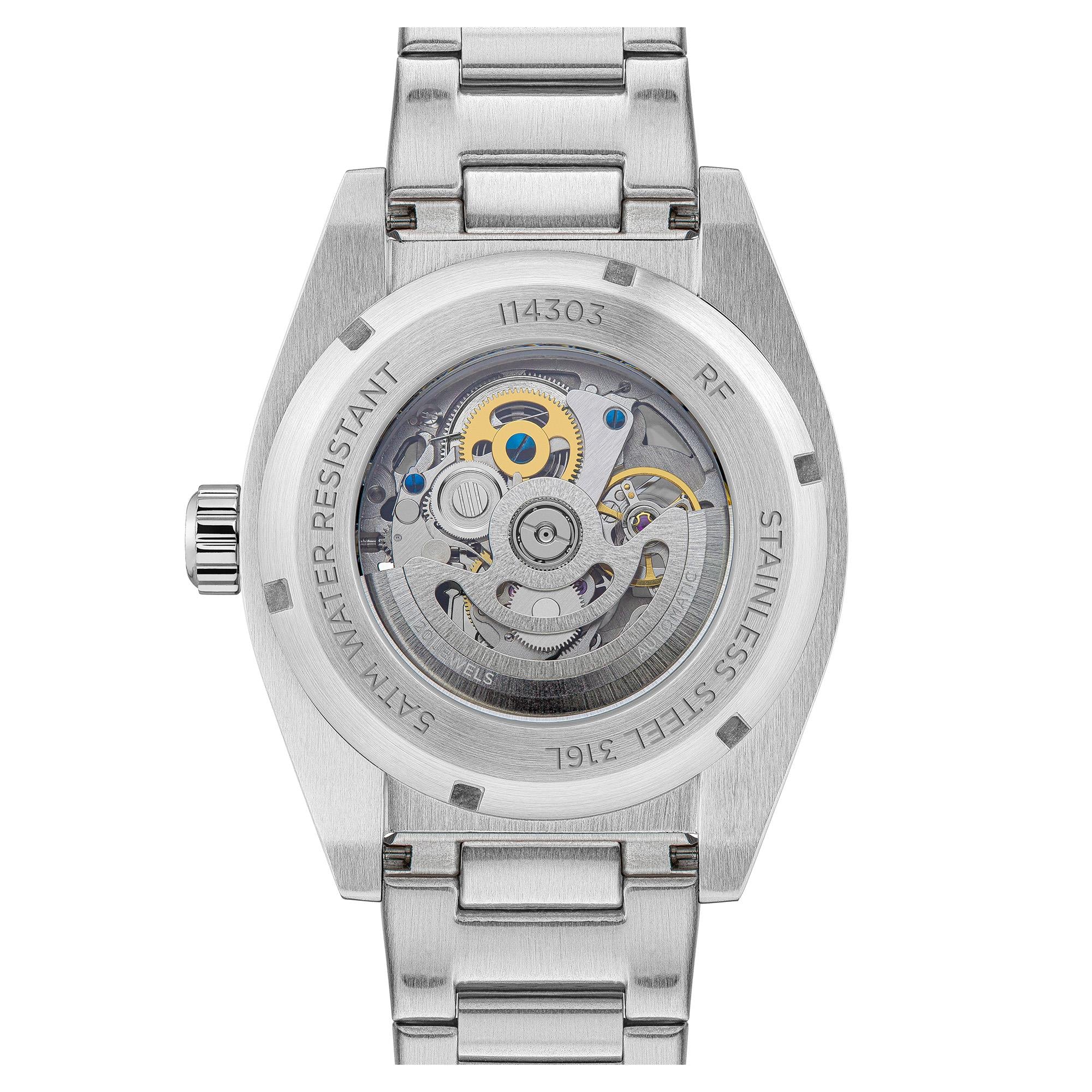 Ingersoll The Vert Automatik Silber Skelett Zifferblatt Edelstahl Armband Herren Uhr I14303