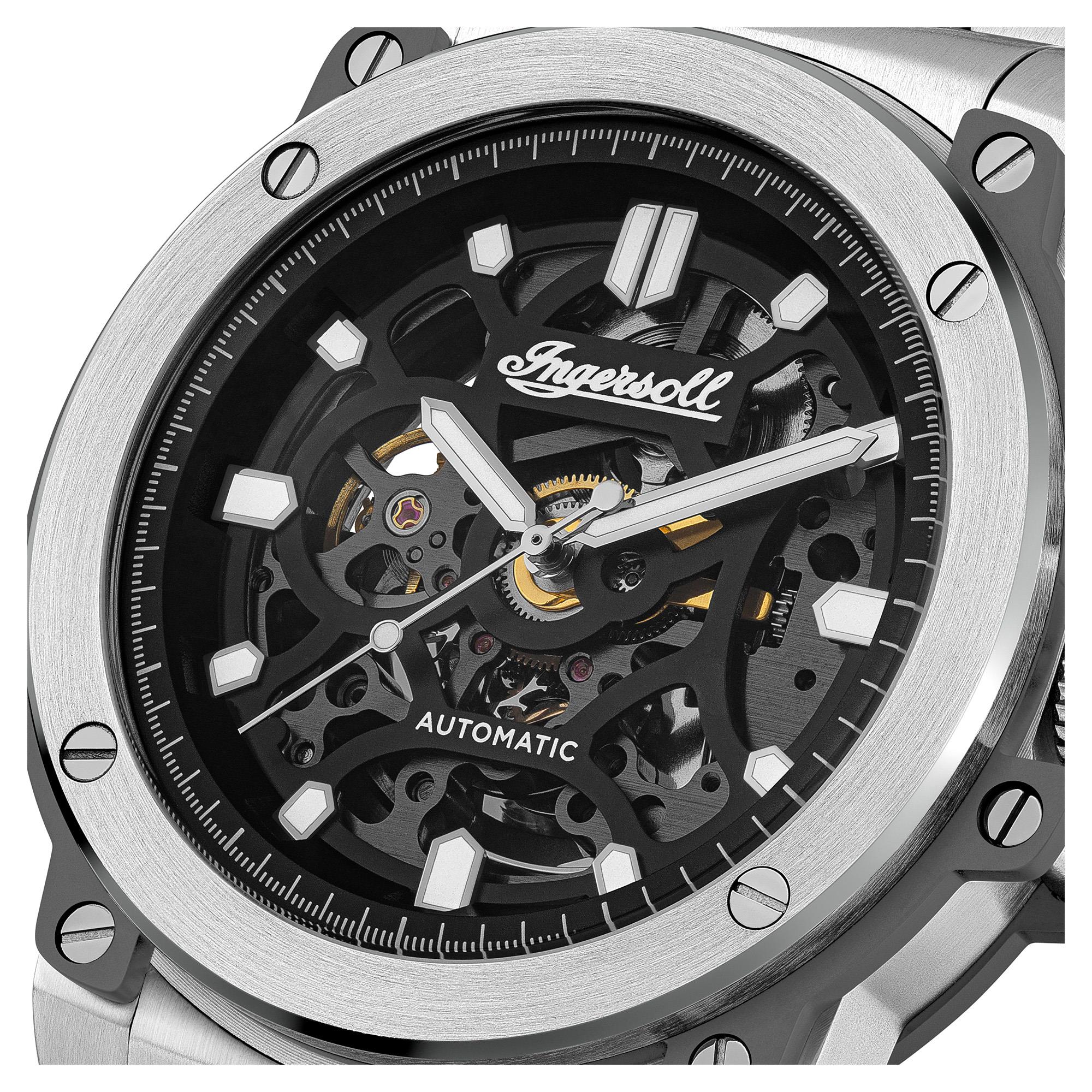 Ingersoll 1892 The Freestyle Automatic Black Dial Steel Strap Men's Watch I14403