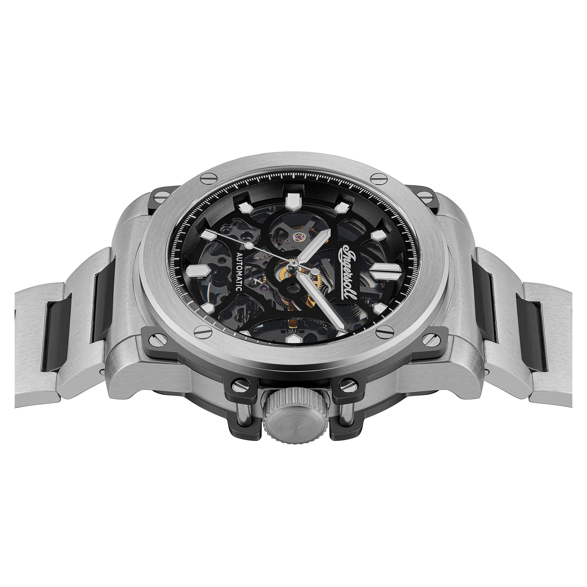 Ingersoll 1892 The Freestyle Automatic Black Dial Steel Strap Men's Watch I14403