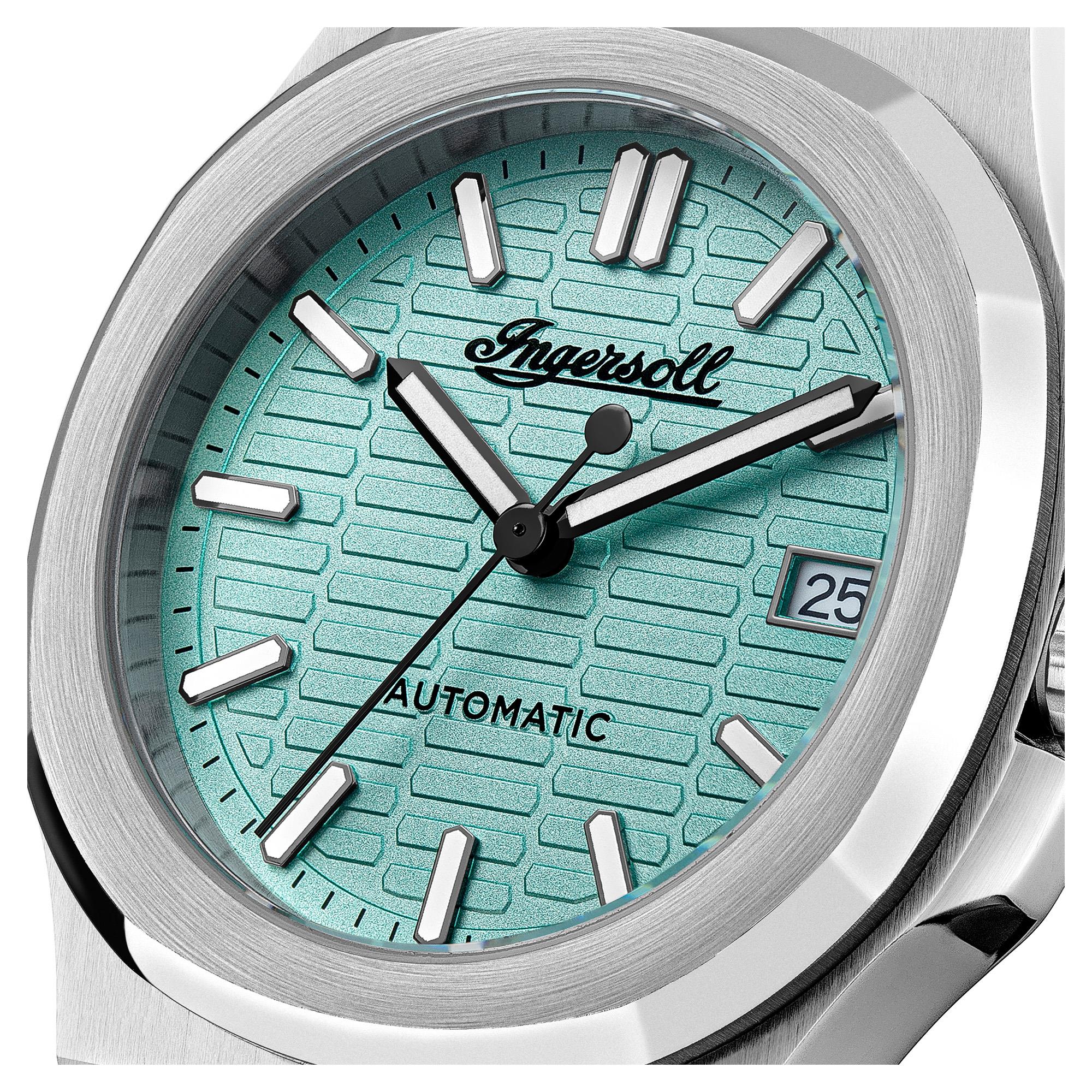 Ingersoll The Catalina Automatik Blaues Zifferblatt Edelstahl Armband Herren Uhr I14601