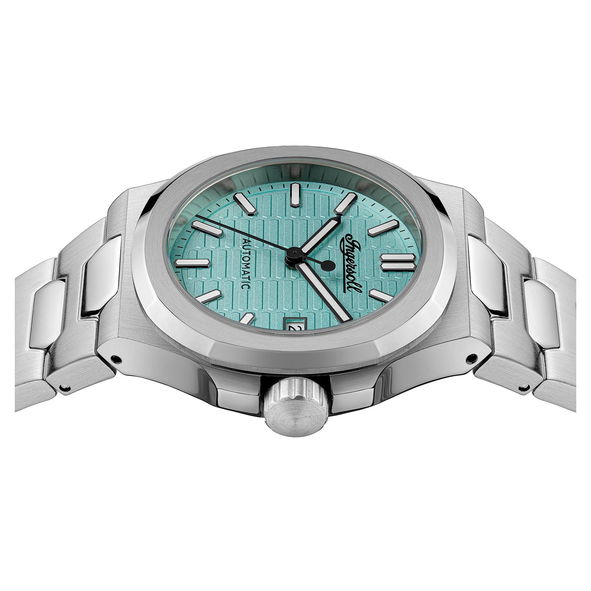 Ingersoll The Catalina Automatik Blaues Zifferblatt Edelstahl Armband Herren Uhr I14601
