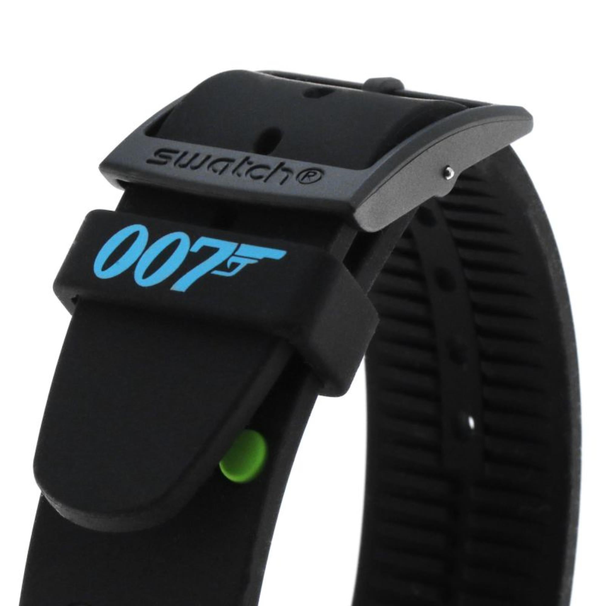 Swatch James Bond Series Dr No 1962 Limited Edition Black Dial Silicone Strap Unisex Watch SUOZ302