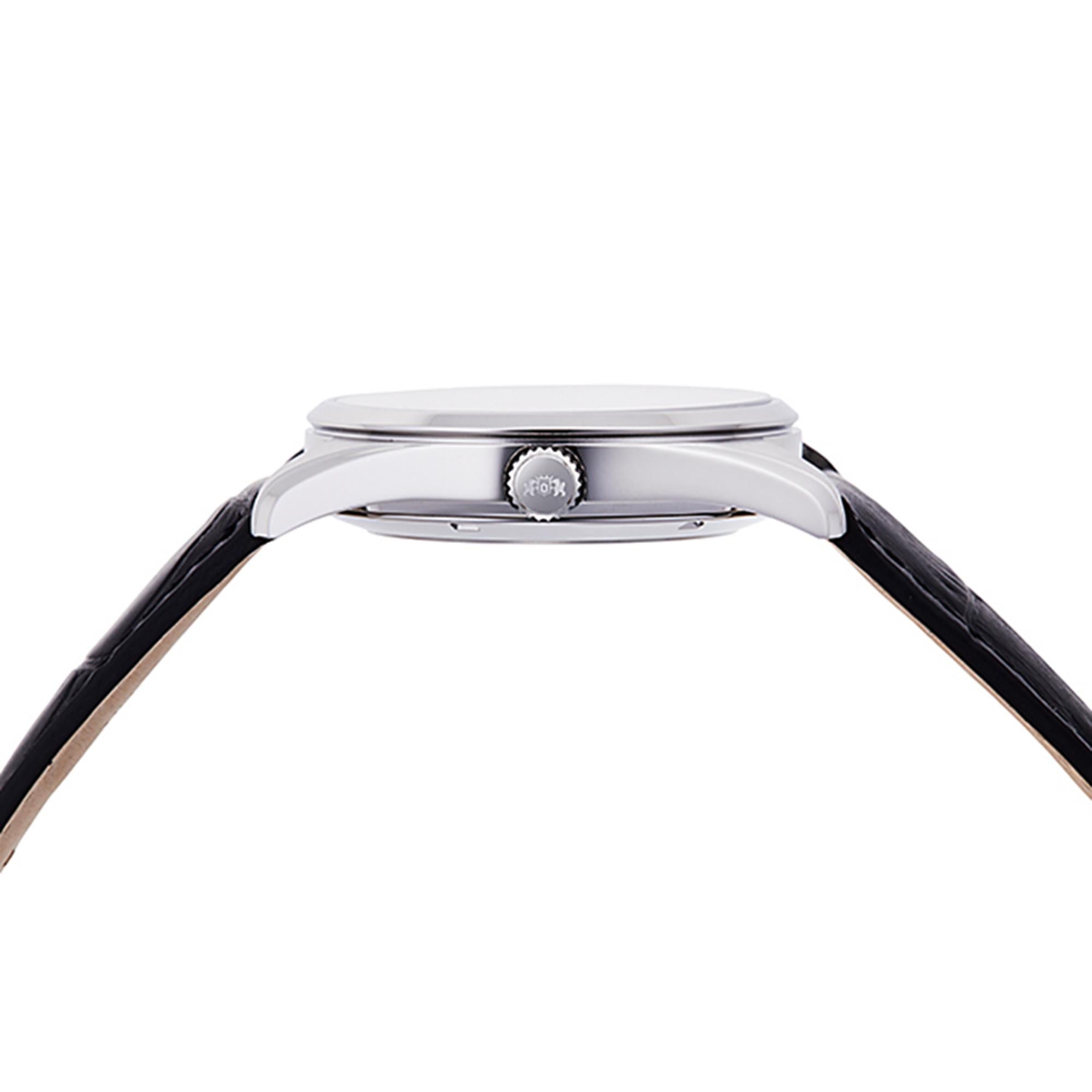 Orient Stretto 41mm Semi-Skelett Weißes Zifferblatt Leder Herren Automatik Uhr RA-AR0004S30B