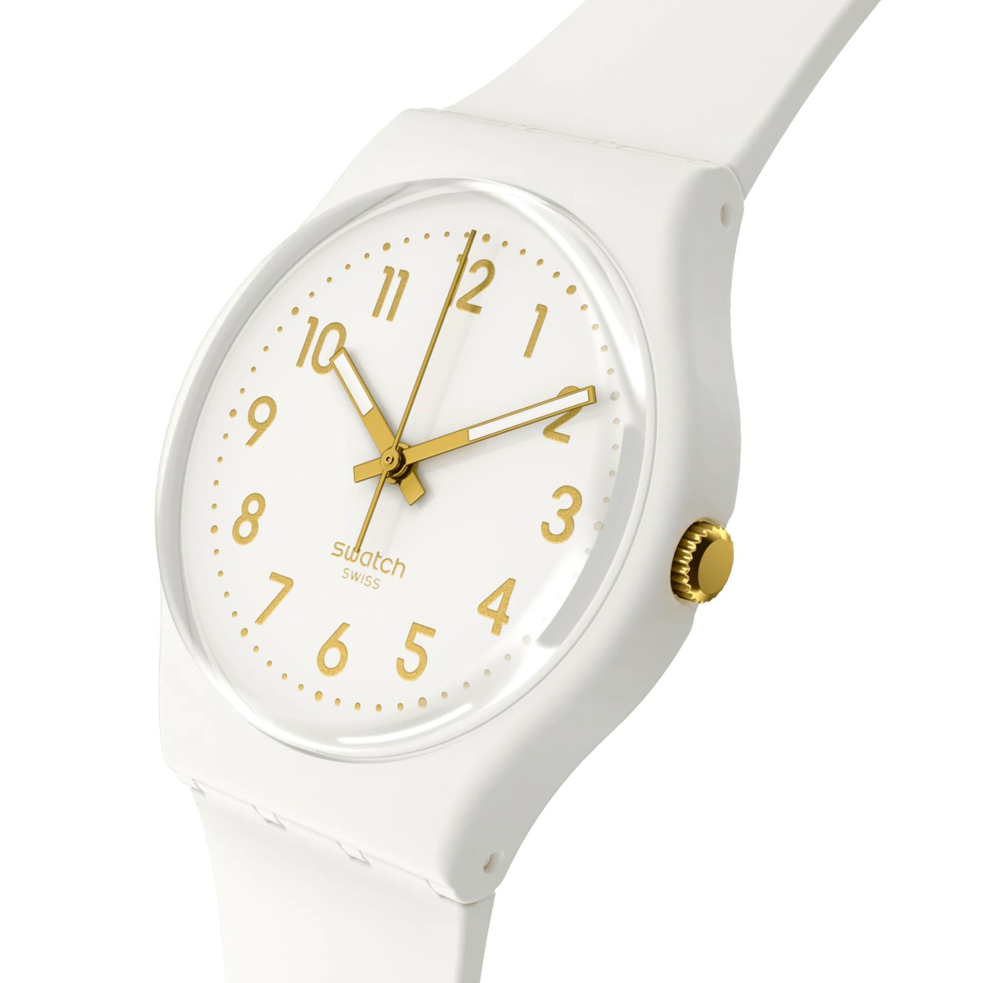 Swatch SwatchPay! White Bishop Pay! Quartz White Dial Silicone Watch SO28W111-5300