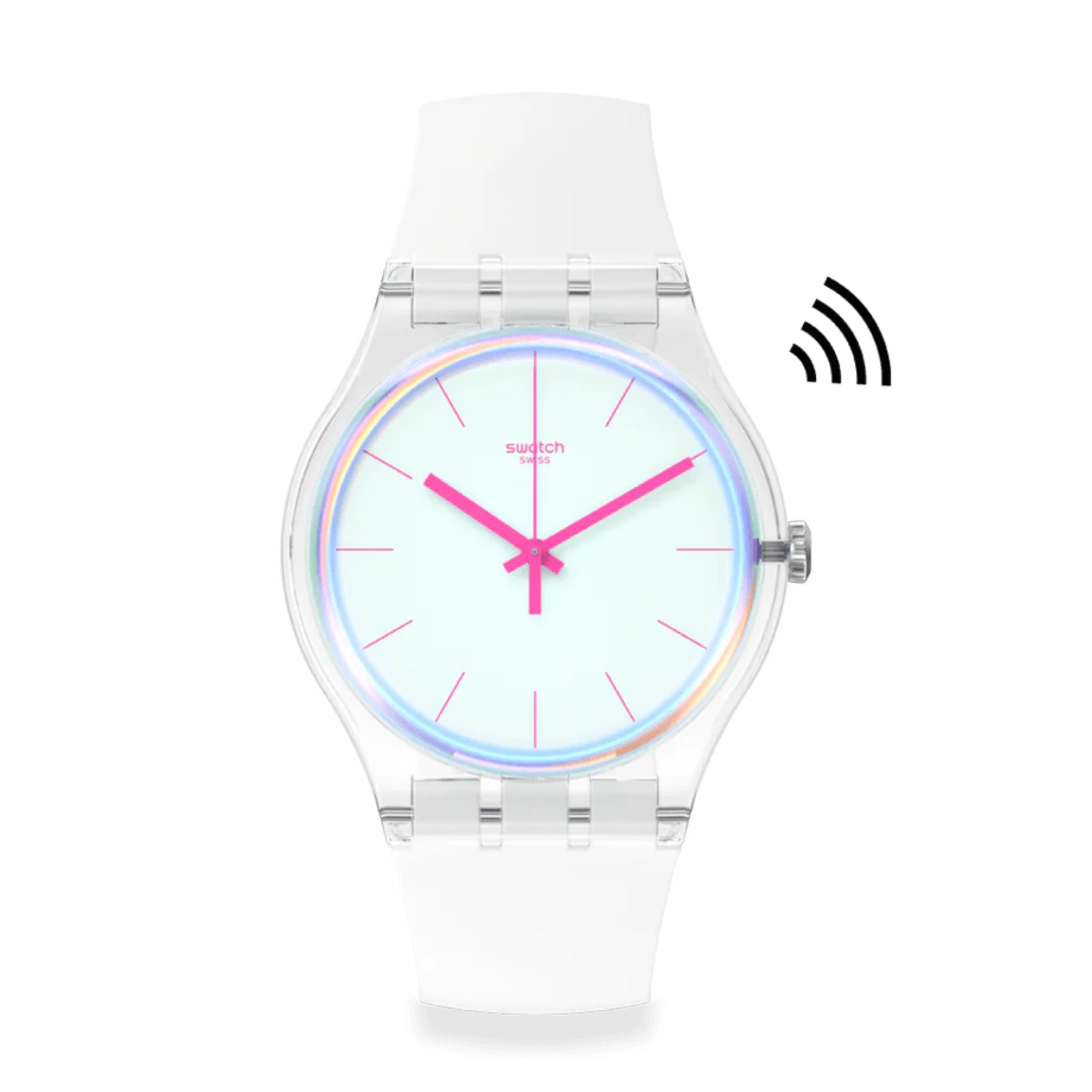 Swatch SwatchPay! Polawhite Pay! Quarz Weißes Zifferblatt Silikon Uhr SO29K116-5300