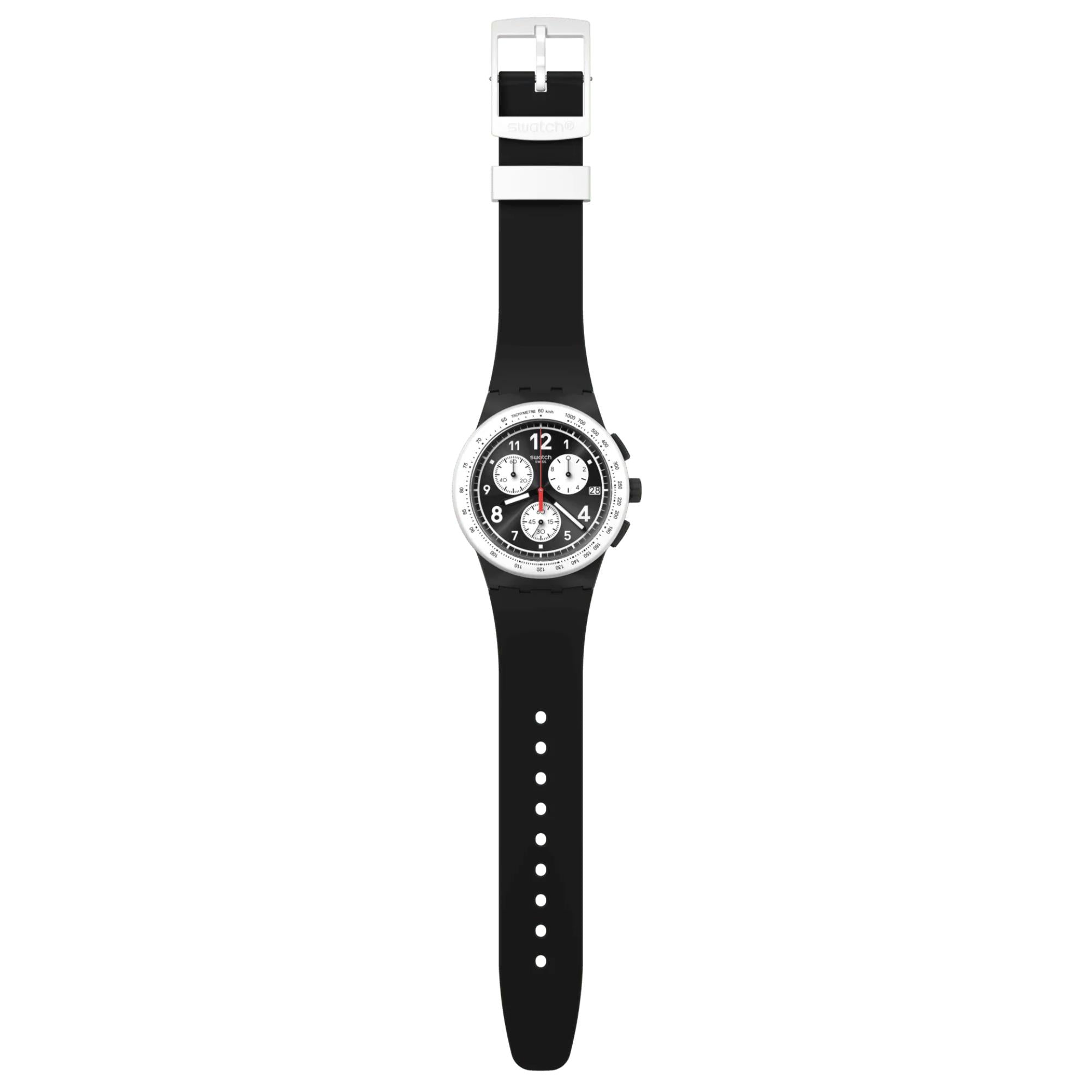 Swatch Nothing Basic Quartz Black Dial Silicone Watch SUSB420