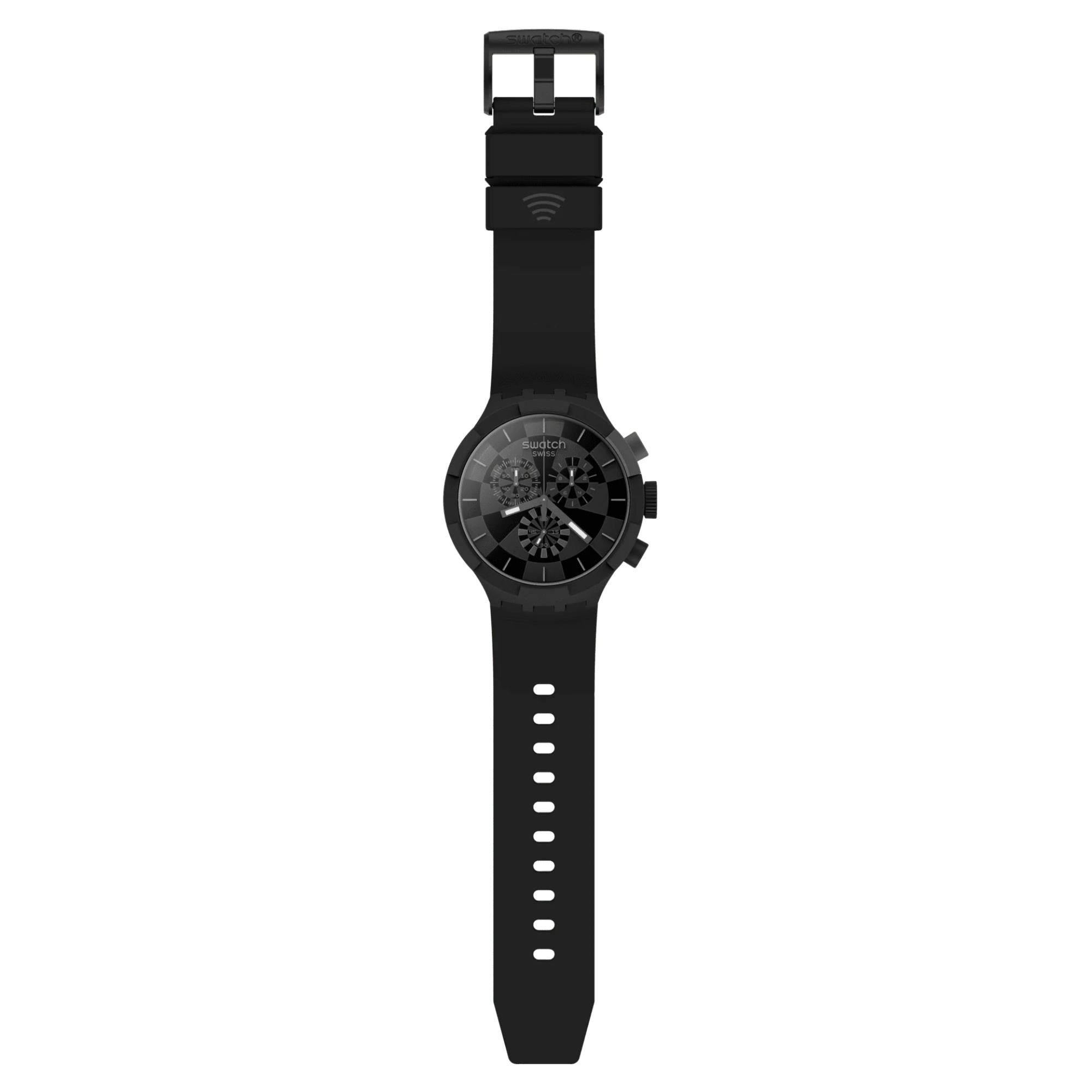 Swatch Swatchpay! Checkpoint Schwarz Pay! Quarz Silikon Uhr SB02B103-5300