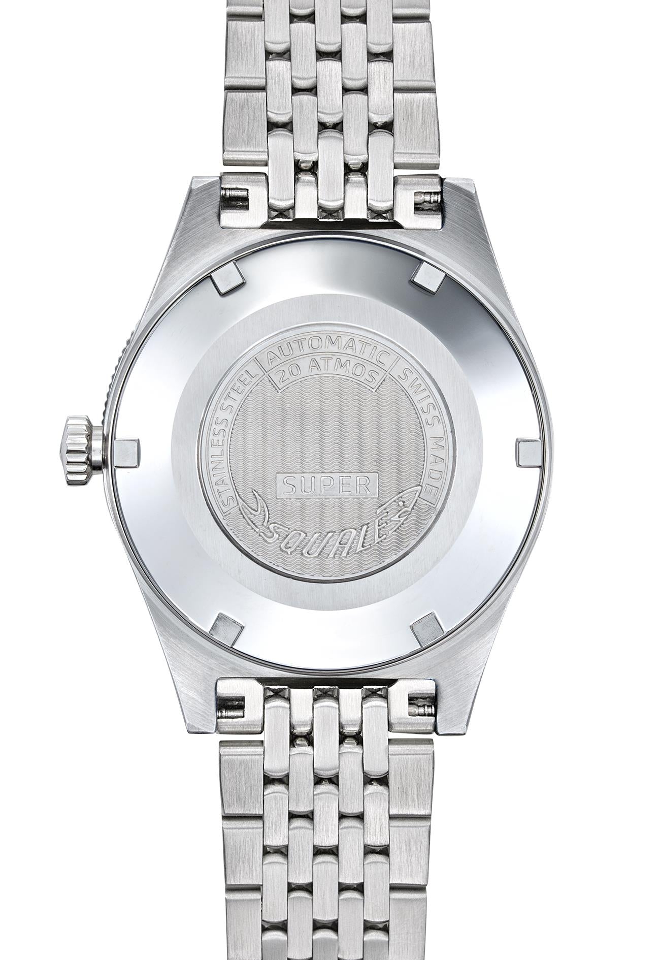 Squale Super-Squale Automatic Grey Dial Steel Strap Men’s Watch SUPERSSG.AC