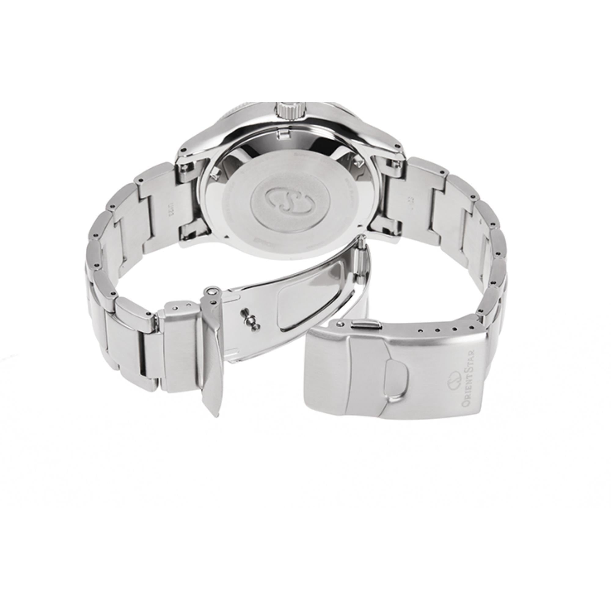 Orient Star 44mm Grünes Zifferblatt Edelstahl Herren Automatik Uhr RE-AU0307E00B