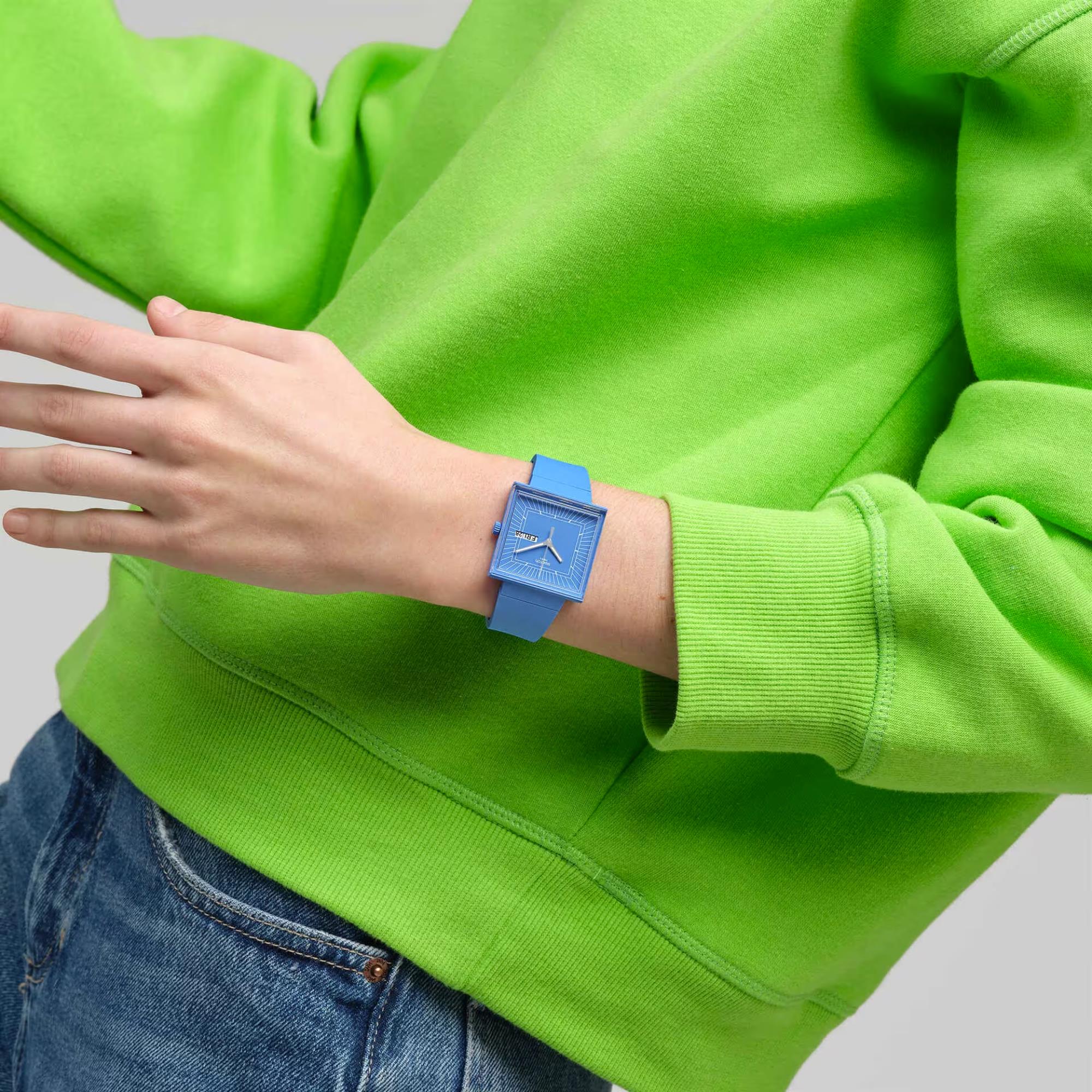 Swatch WHAT IF…SKY? Quartz Blue Dial Blue Biosourced Strap Watch SO34S700