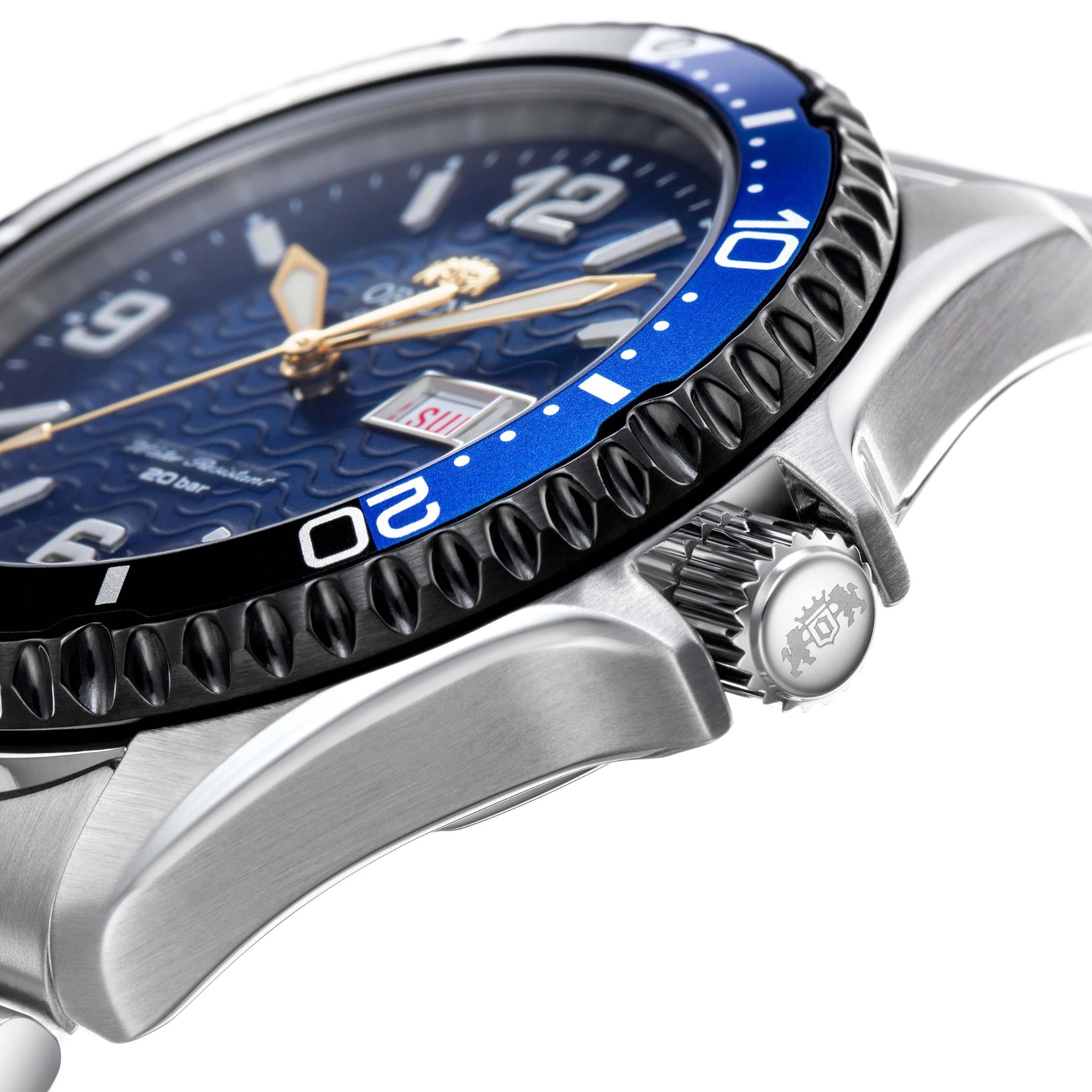 Orient Mako 42mm 20th Anniversary Limited Edition Blue Dial Steel Mens Automatic Watch RA-AA0822L