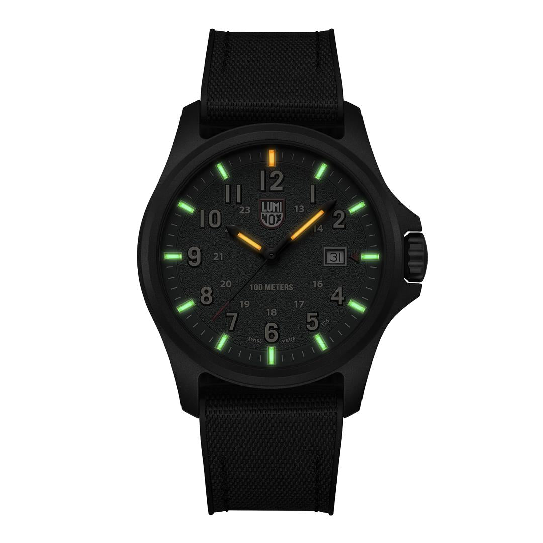 Luminox Atacama Field Quartz 1960 Serie Grünes Zifferblatt Gummiarmband Herren Uhr XL.1977