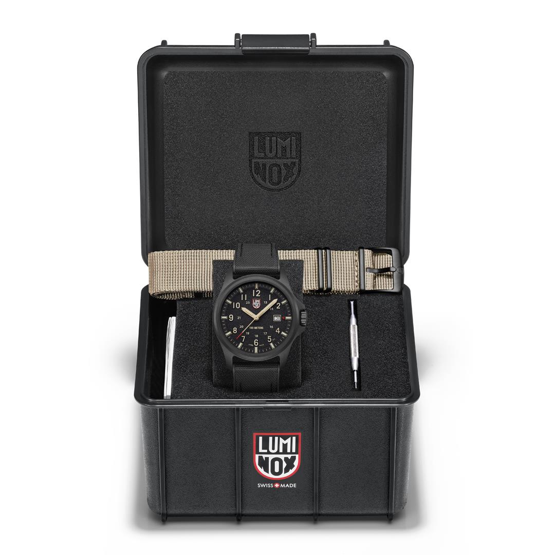 Luminox Atacama Field 43mm Black Dial Rubber Mens Quartz Watch XL.1970.SET