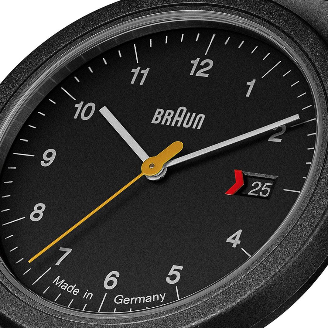 Braun Quarz Schwarzes Zifferblatt Schwarzes Lederarmband Herren Uhr AW10EVOB