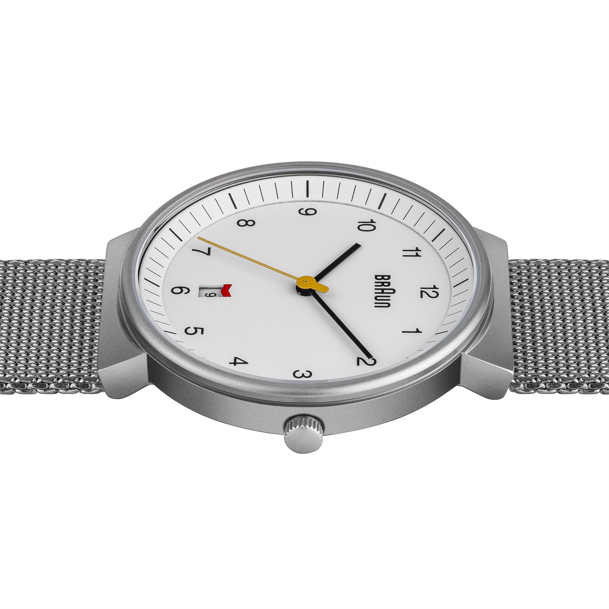 Braun Classic Quarz Weißes Zifferblatt Stahlarmband Herren Uhr BN0032WHSLMHG
