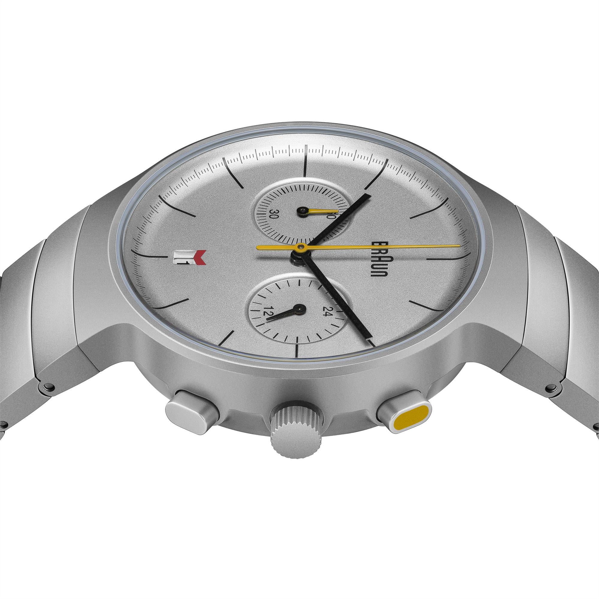 Braun Classic Quarz Silber Zifferblatt Stahlarmband Herren Uhr BN0265SLBTG