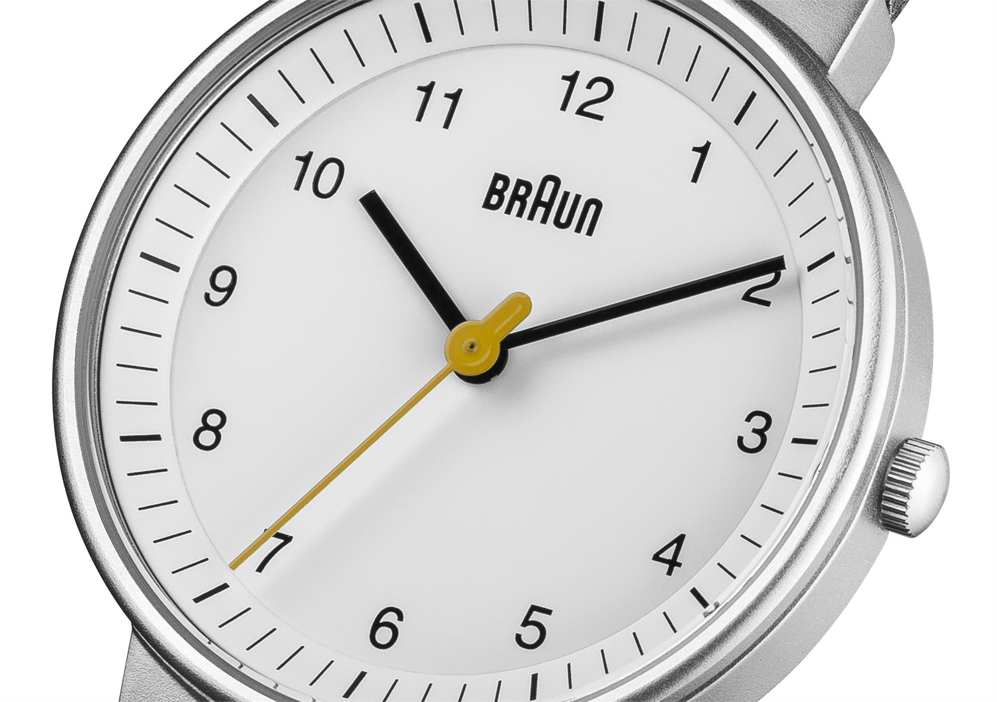 Braun Classic Quartz White Dial Leather Strap Women's Watch BN0031WHBKL