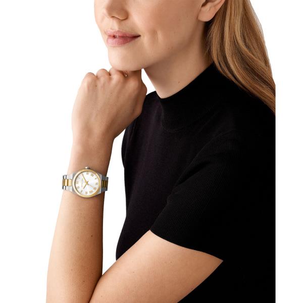 Michael Kors Lennox 37mm White Dial Steel Ladies Quartz Watch MK7464
