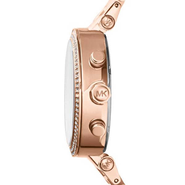 Michael Kors Parker Chronograph Roségoldenes Zifferblatt Stahlarmband Damenuhr MK5896