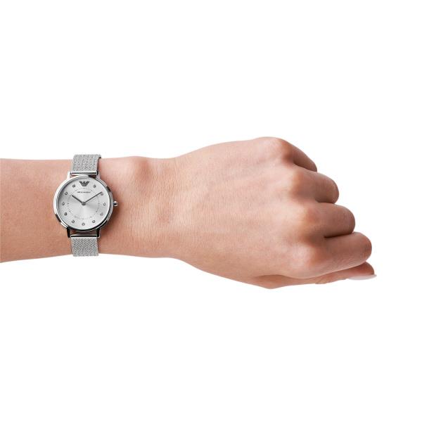 Emporio Armani Kappa 32mm Silver Dial Steel Ladies Quartz Watch AR11128