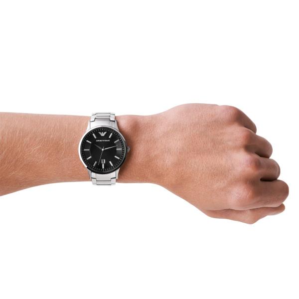 Emporio Armani Renato 43mm Black Dial Steel Mens Quartz Watch  AR11181
